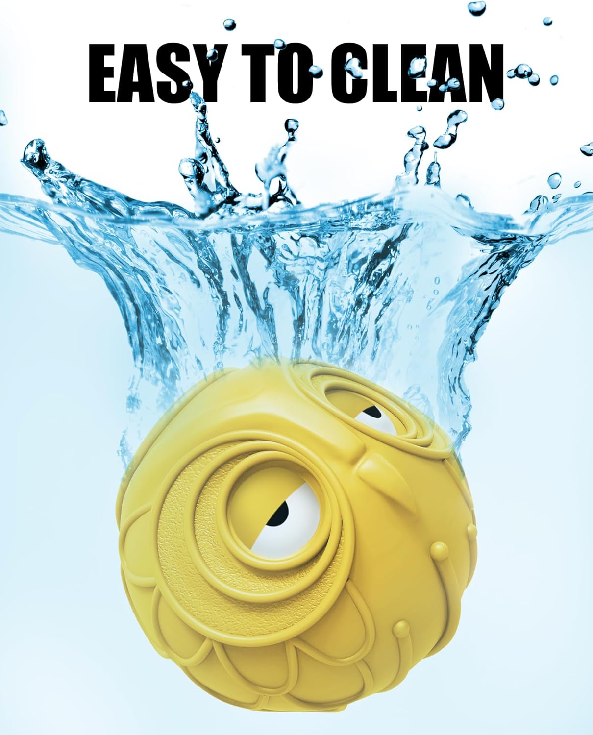 Giggle Ball for Dogs Owl Toys for Puppy Interactive Dog Toy Medium Large Dogs Natural Rubber Cute Hoot Fun Gift for Dog (Yellow Owl)