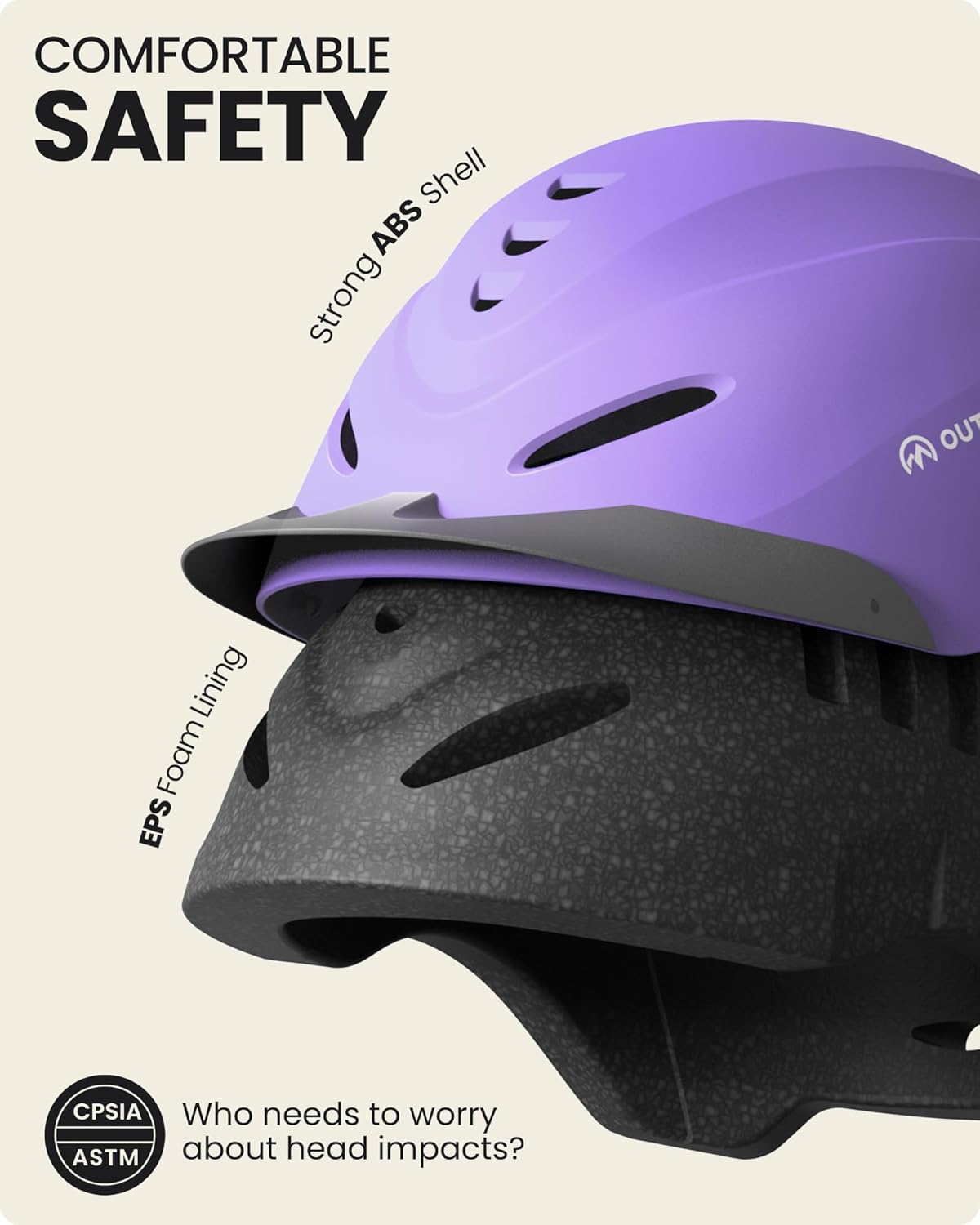 OutdoorMaster Equestrian Helmet, Horse Riding Helmet with Sun Visor and Excellent Ventilation, Adjustable Safe Helmet for Men, Women & Youth