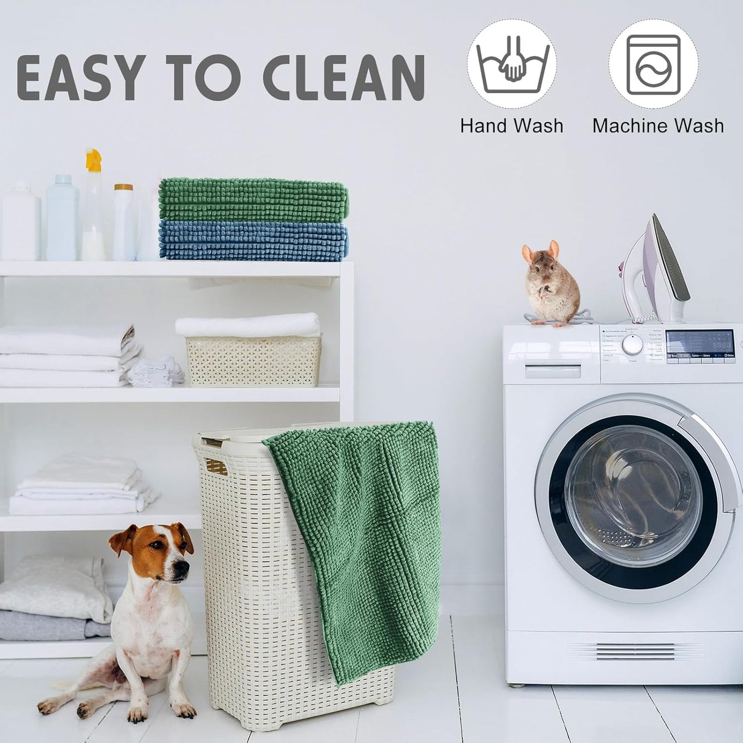 Amylove 4 Pcs Guinea Pig Cage Liner Guinea Pig Bedding Washable Fleece Pee Pads Reusable Small Animals Training Mat Small Animal Sleeping Bed for Bunny Hamster(Mixed Colors,16 x 24 Inch)