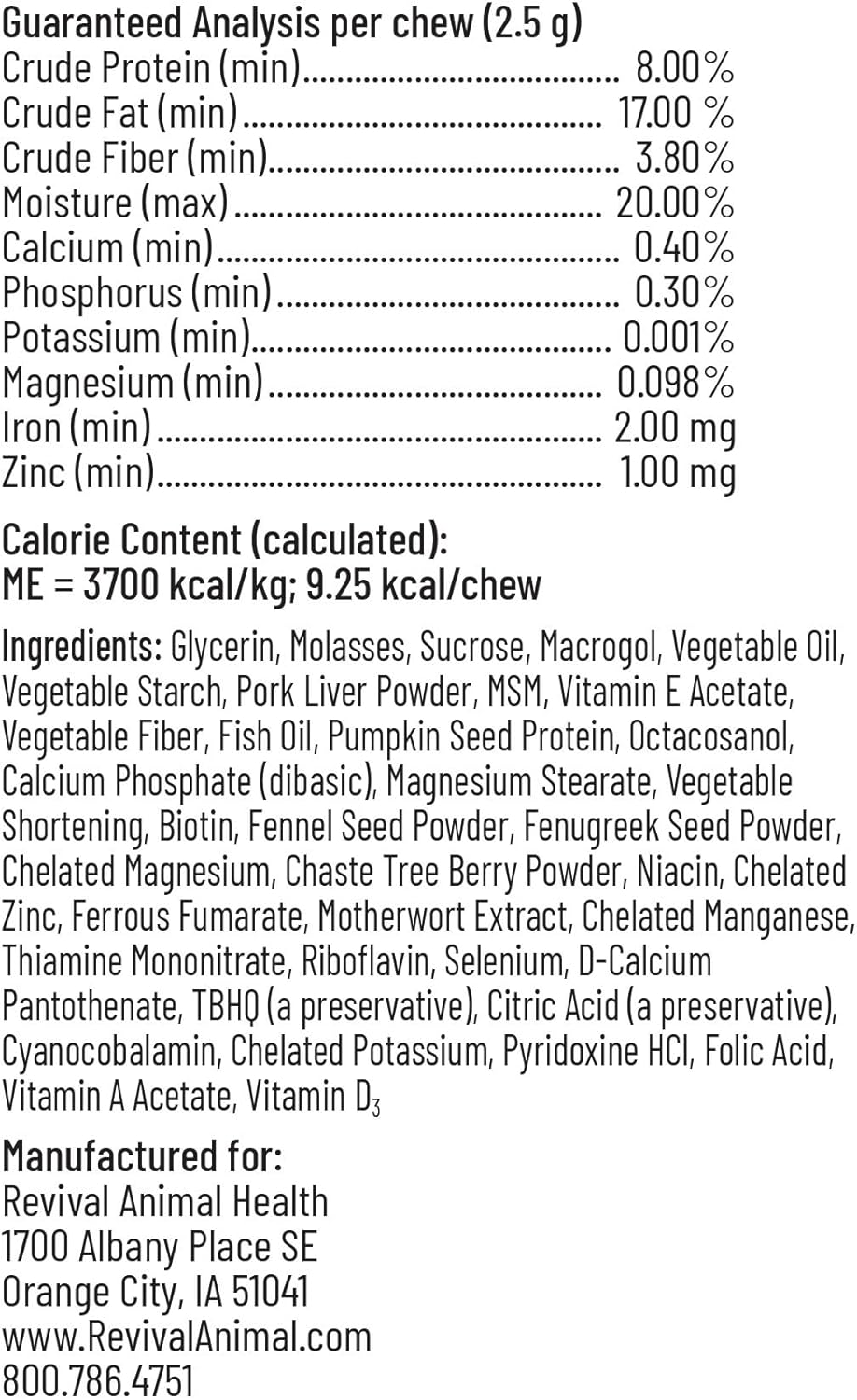 Breeder's Edge Oxy Momma- Nursing & Recovery Supplement- for Small Dogs & Cats- 40ct Soft Chews