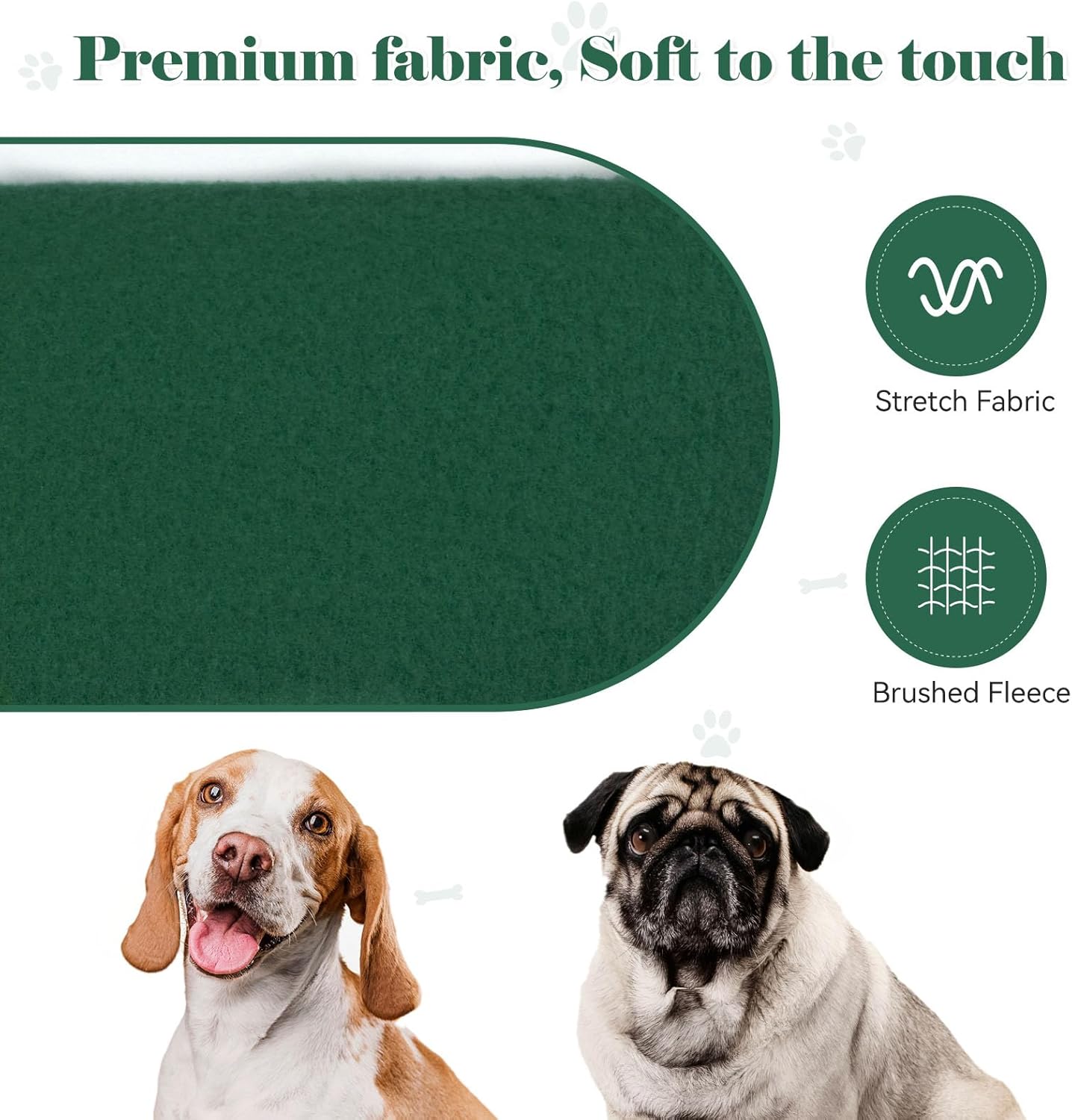 Dog Sweaters for Large Dogs Pet Sweater Solid Soft Brushed Fleece Dog Hoodie Clothes Pet Hoodie Sweatshirt with Pocket(Green-XXL)