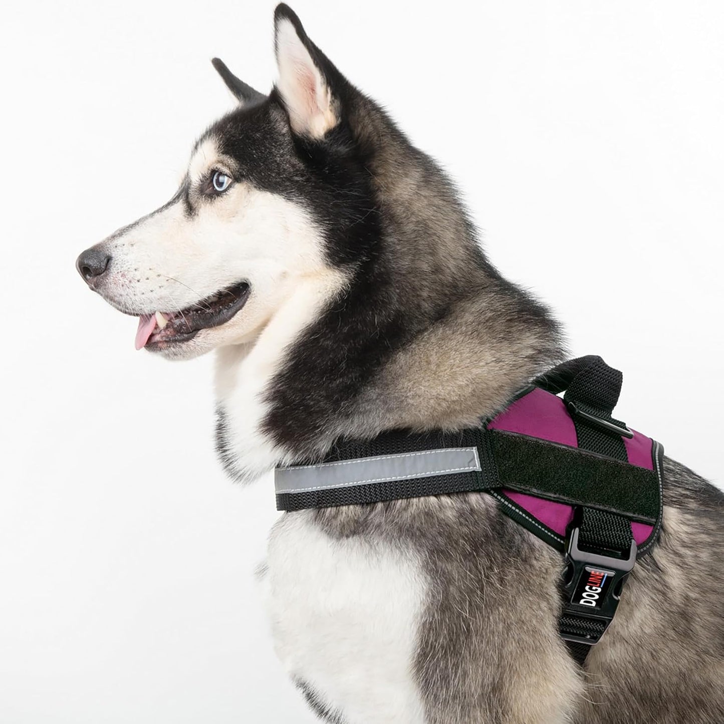 Dogline Dog Harness, Reflective No-Pull Adjustable Vest with Handle, Breathable No-Choke Harness for Small, Medium or Large Dogs Room for Patches Girth 18 to 24 in Pink