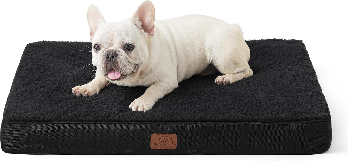 Bedsure Dog Bed Medium Size Dog - Orthopedic Waterproof Puppy Beds with Removable Washable Cover, Egg Crate Foam Pet Mat, Suitable for Pet Up to 35 lbs