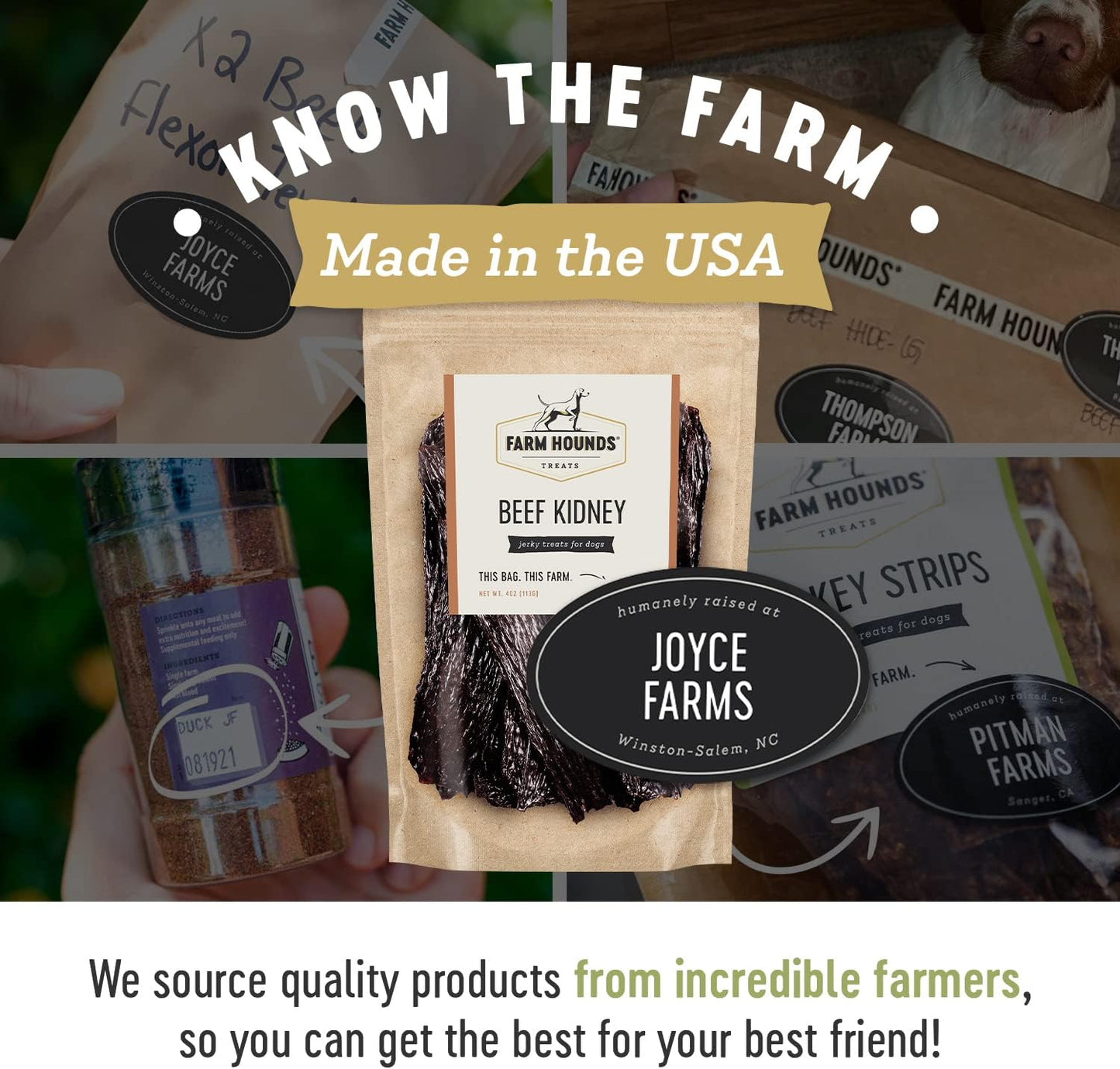 Farm Hounds - Beef Kidney - Premium Natural Beef Kidney Jerky For Dogs - Made From 100% Humanely Raised Cattle - Organ Treat - Great For Training & Treats - No Added Fillers - Made in USA -4oz -1 Pack