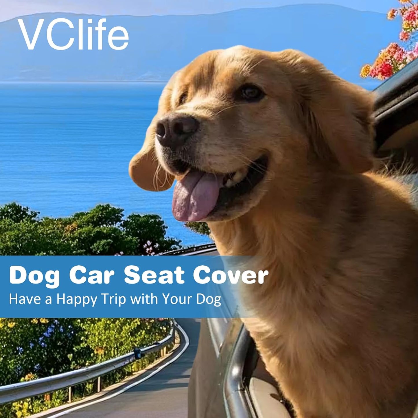VClife Dog Car Seat Cover for Backseat Extender, Anti Slip Dog Bed Mat Travel Blanket, Pet Friendly Backseat Cover for Cars, SUVs, Small Trucks, Back Seat Extender Protector (Sage Green, 59"×27.6")