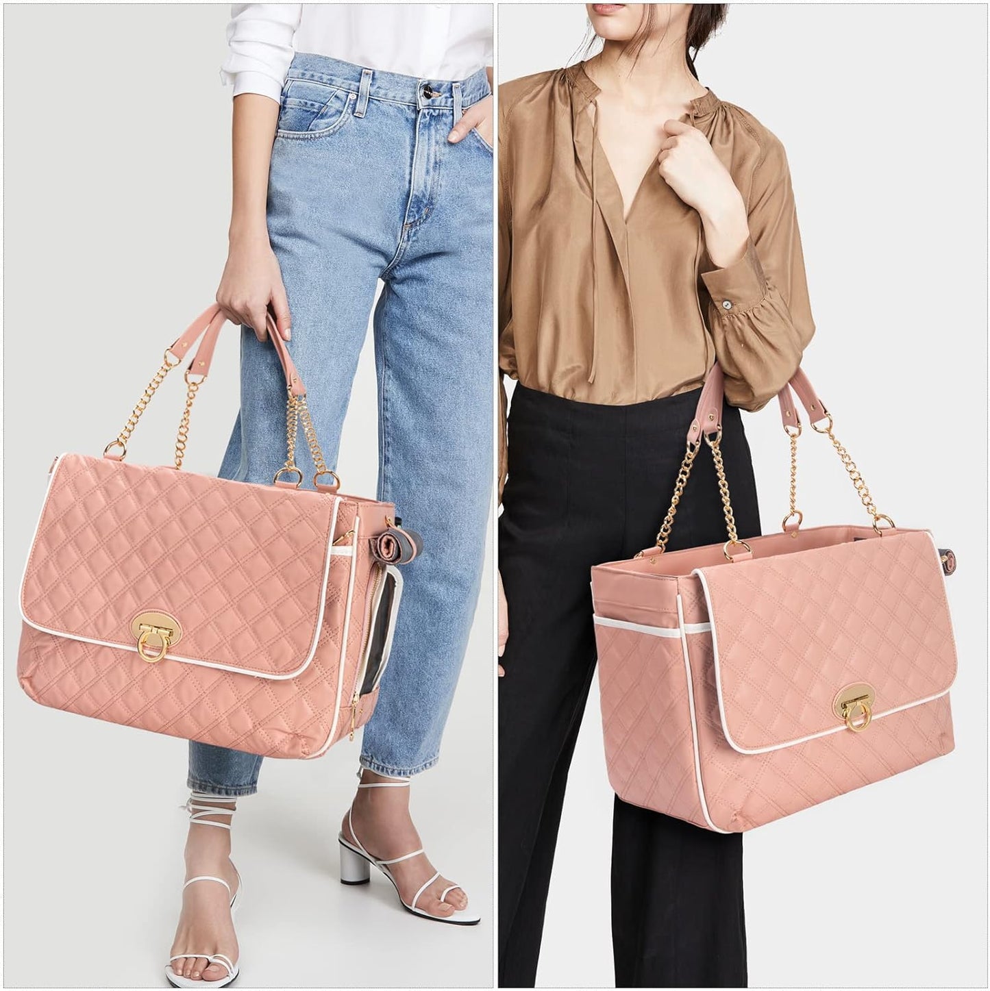 Fashion Pet Carrier Dogs Cat Small Animals Purse Bag, Leather Pet Carriers Dog Puppy Kitten Tote Travel Handbag TSA Airline-Approved