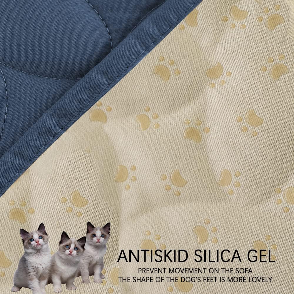 Ameritex Pet Bed Cover Dog Bed Blanket for Sofa and Furniture Waterproof New Pattern Design (68x82 Inch, Navyblue)