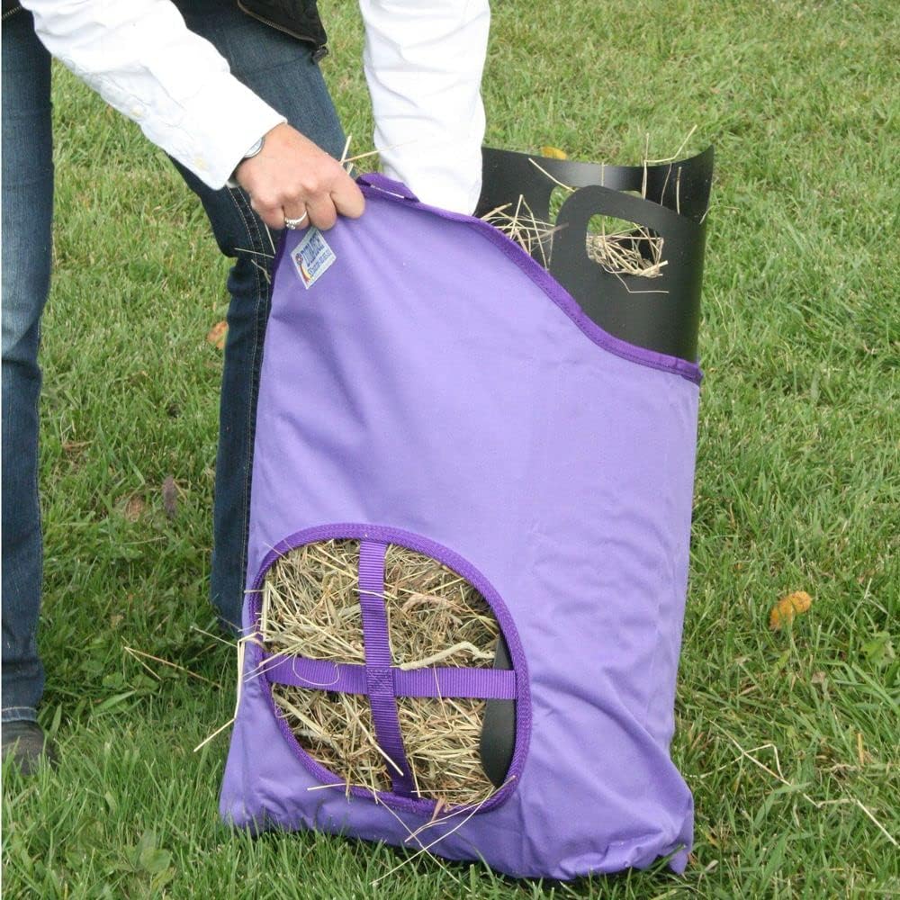 Dura-Tech Nylon Hay Bag for Horses | Color Black | Enhances Digestion with Slow Consumption | Minimizes Hay Waste | Extremely Durable 600 Denier PVC Construction