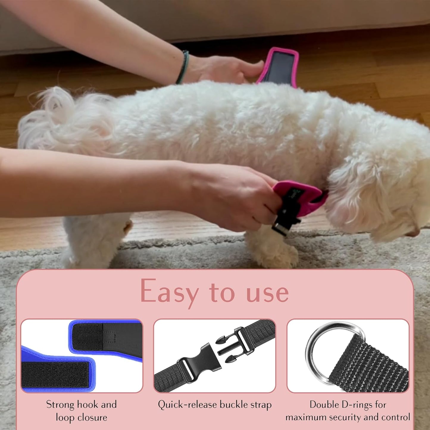 Comfort Fit Dog Harness Soft Padded No Pull Harness with Adjustable Buckles for Small Medium Large Dogs Step in Pet Vest with Easy Control Handle for Walking Jogging Running Training Dogs & Puppies