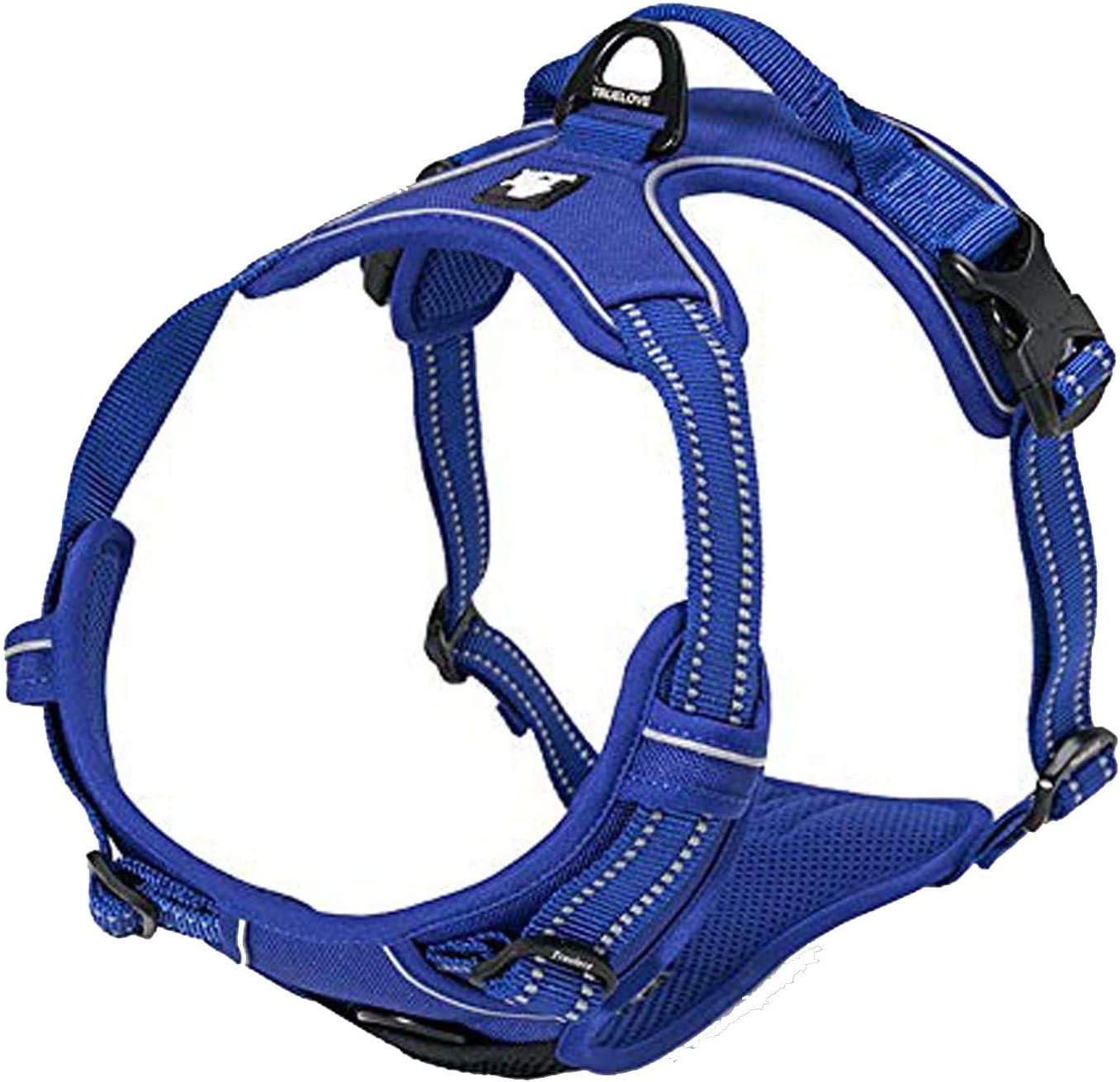 TRUE LOVE Adjustable No-Pull Dog Harness Reflective Pup Vest Harnesses Comfortable Control Brilliant Colors Truelove TLH5651(Royal Blue,XS)