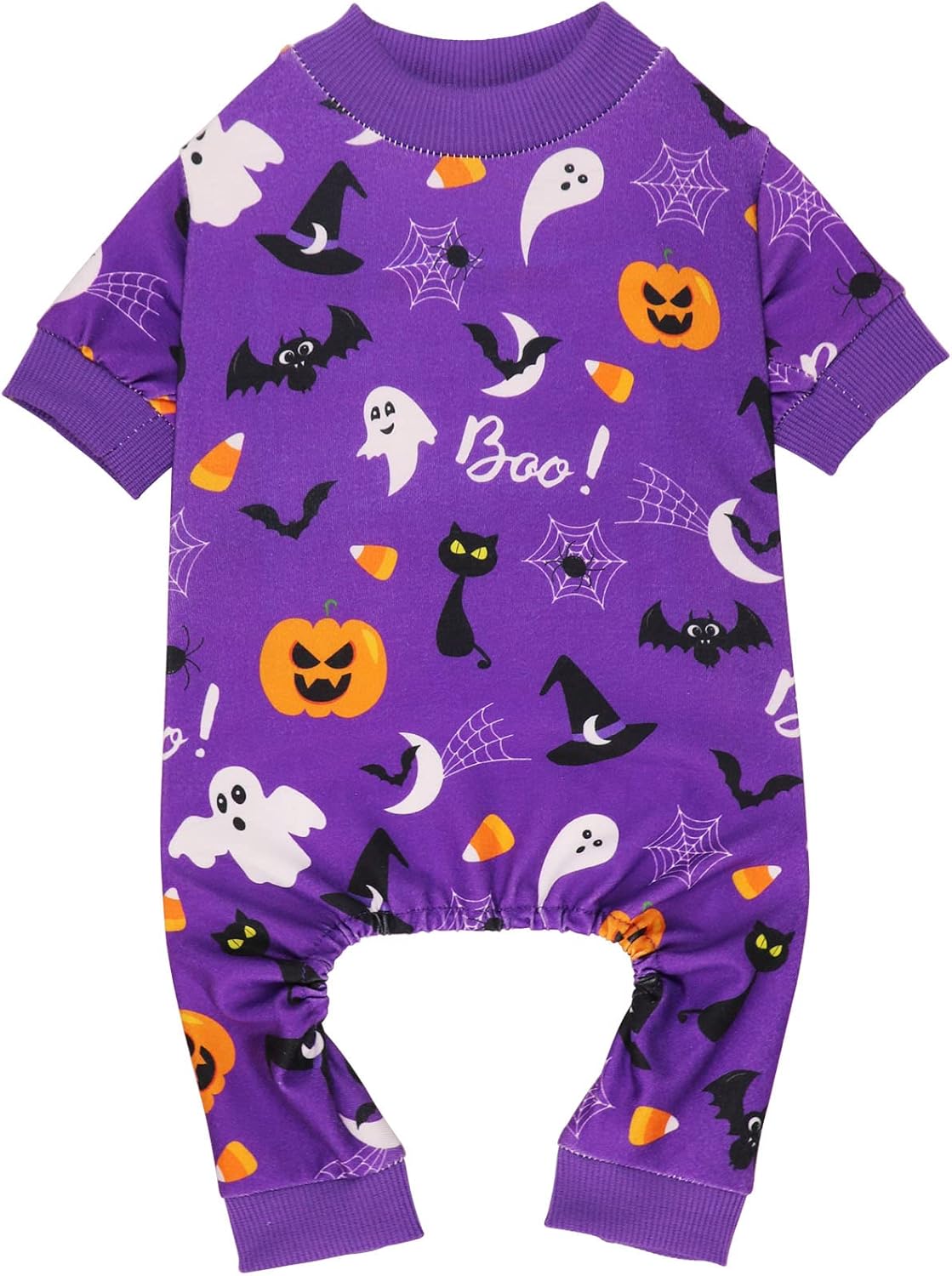 Dog Halloween Pajamas Dog Costumes Pjs Stretchy Funny Costumes Pet Clothes Outfit Pajamas for Small Medium Dogs(S/M)