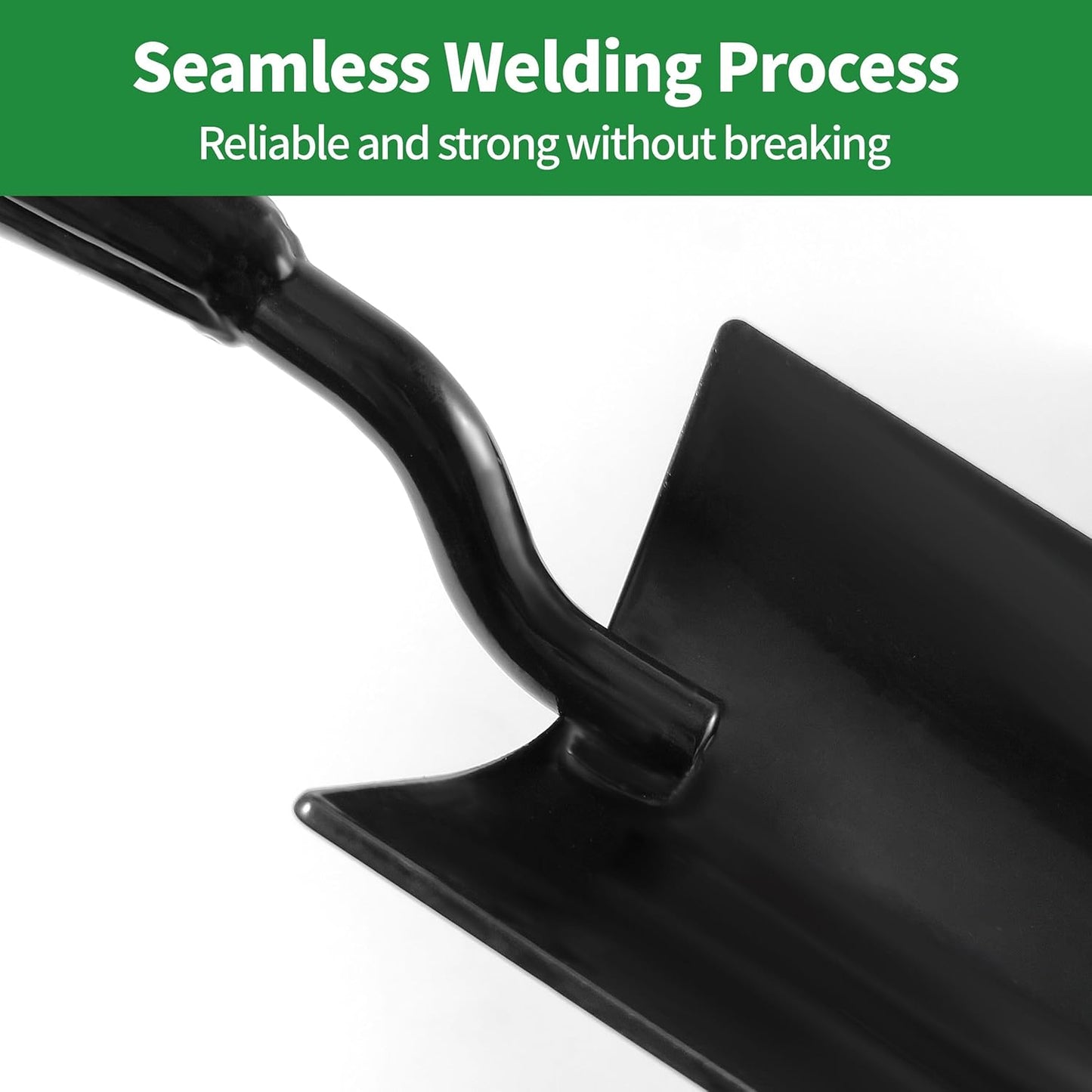 2-in-1 Trowel and Transplanter Gardening Tool Set, Outdoor Hand Tools, with Non-Slip Handle and Protective Blade Covers, Ideal Gardening Gifts for All (Black)