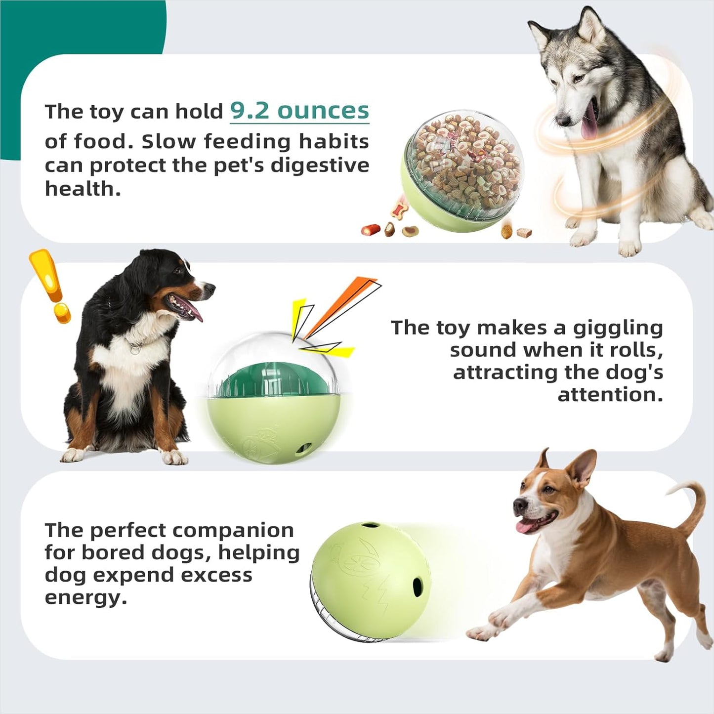 KADTC Extra-Large Dog Giggling Treat Dispenser Ball - Adjustable Food Dispensing Speed - Puppy Mind Game Puzzle Slow Feeder for Medium/Large/Extra Large Dogs Aggressive Chewers Breed