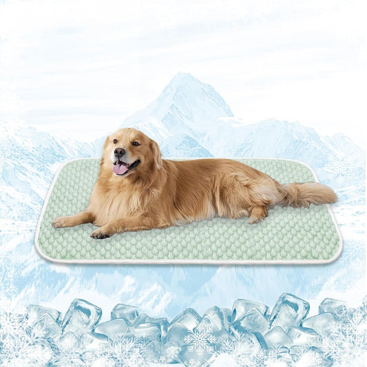 MICROCOSMOS Pet Cooling Mat & Sleeping Pad- Breathable Bubble Surface, EZ Clean. Keep Cooling for Pets, Kids and Adults in Summer.(Green, 59" x 40")