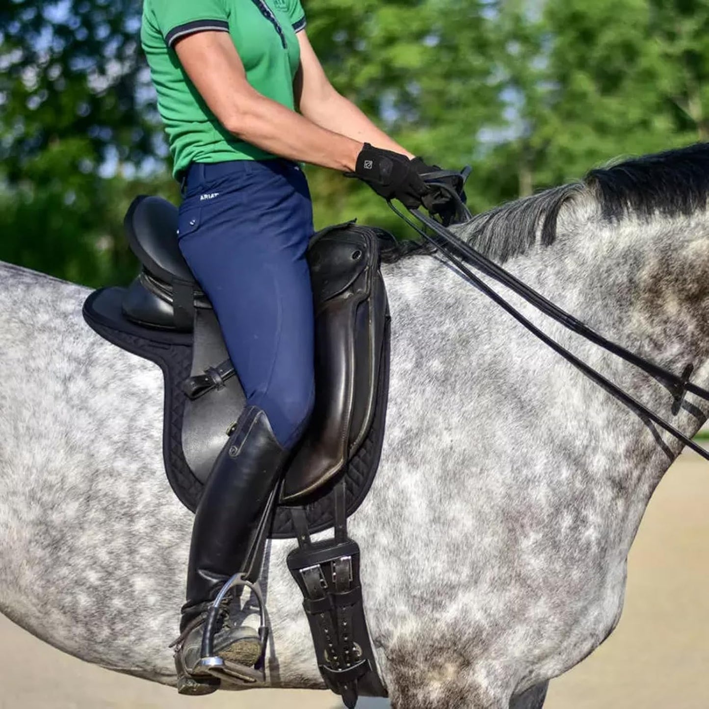 Thinline Cotton Quilted Jumper Durable Breathable Horse Riding Washable Shock-Absorbing no-Slip Thin Equine Saddle Pad - Equestrian Equipment and Accessories