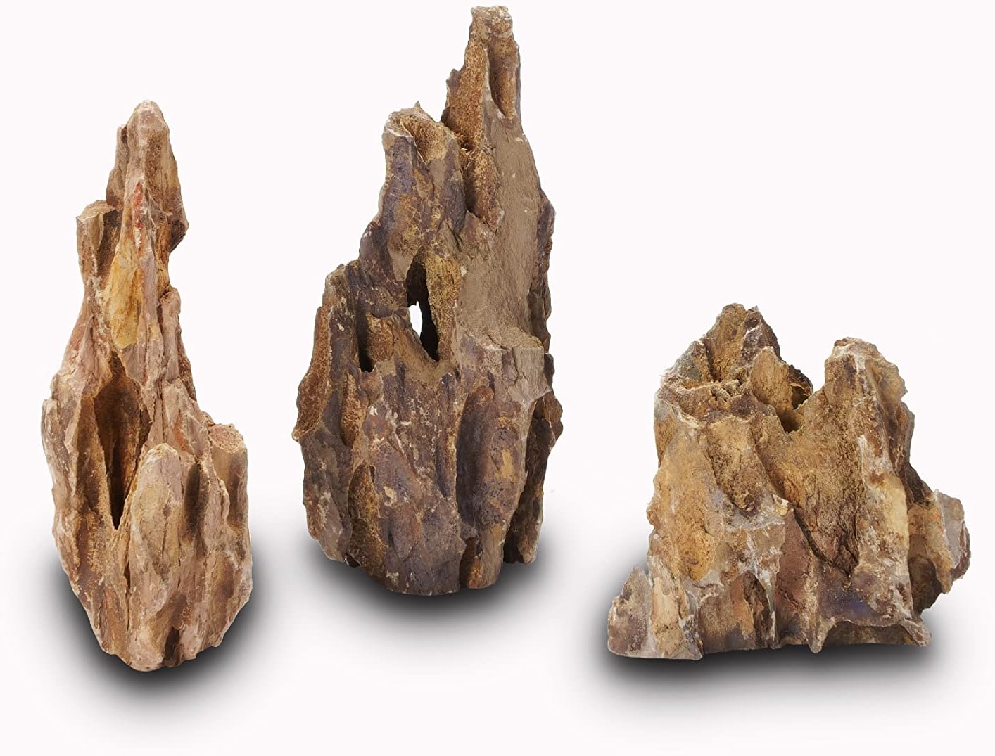 LANDEN Natural Dragon Stones (16lbs, 2~8 inches,7-8pcs) for Aquascaping Terrariums, Paludariums,Vivariums, Reptile and Amphibian Enclosures