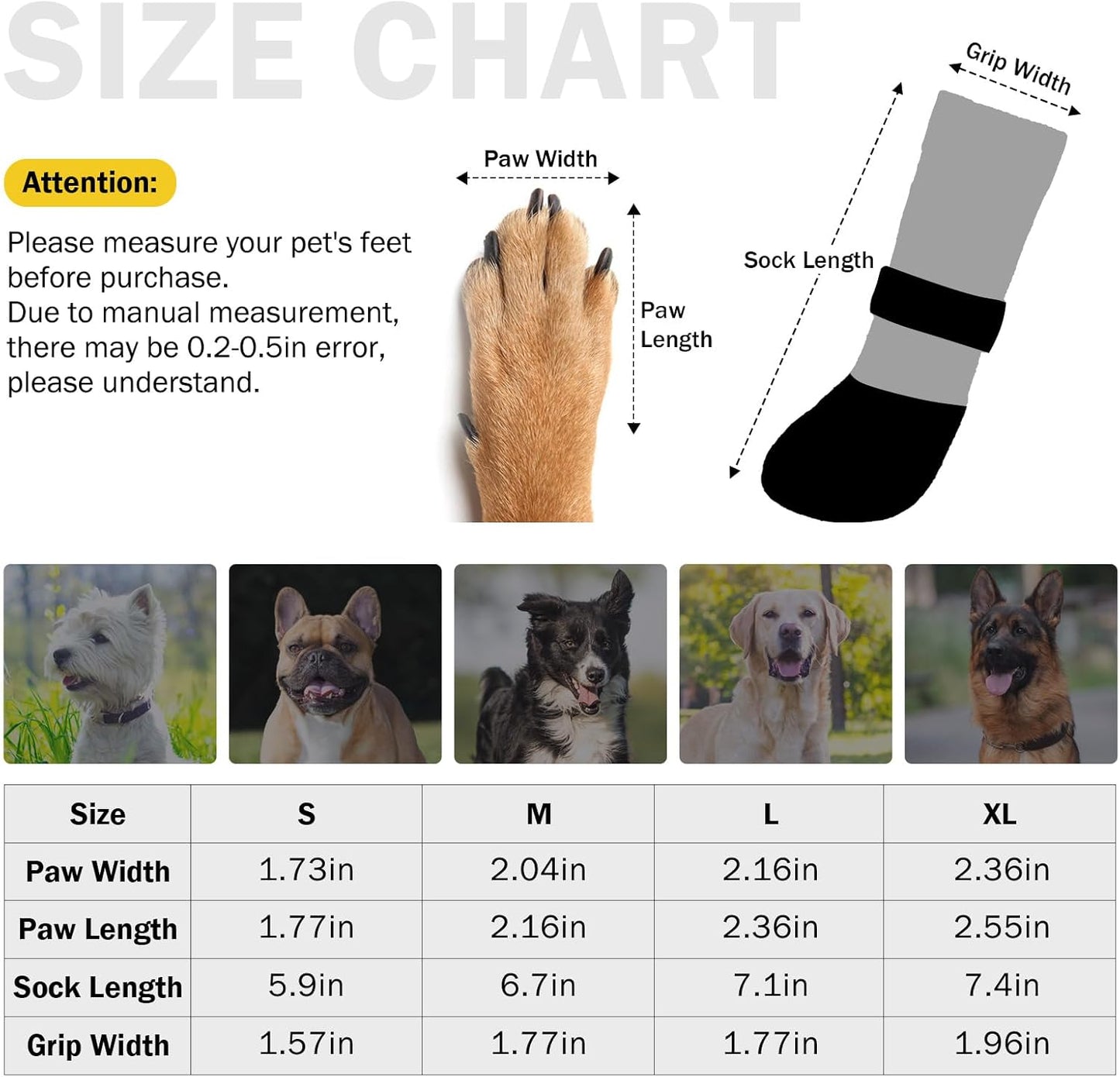 SCENEREAL Anti Slip Dog Boots & Paw Protectors for Hardwood Floor, Extended Dog Socks to Prevent Licking Paws, Waterproof Pet Snow Rain Shoe for Winter Large Senior Dogs, Khaki XL