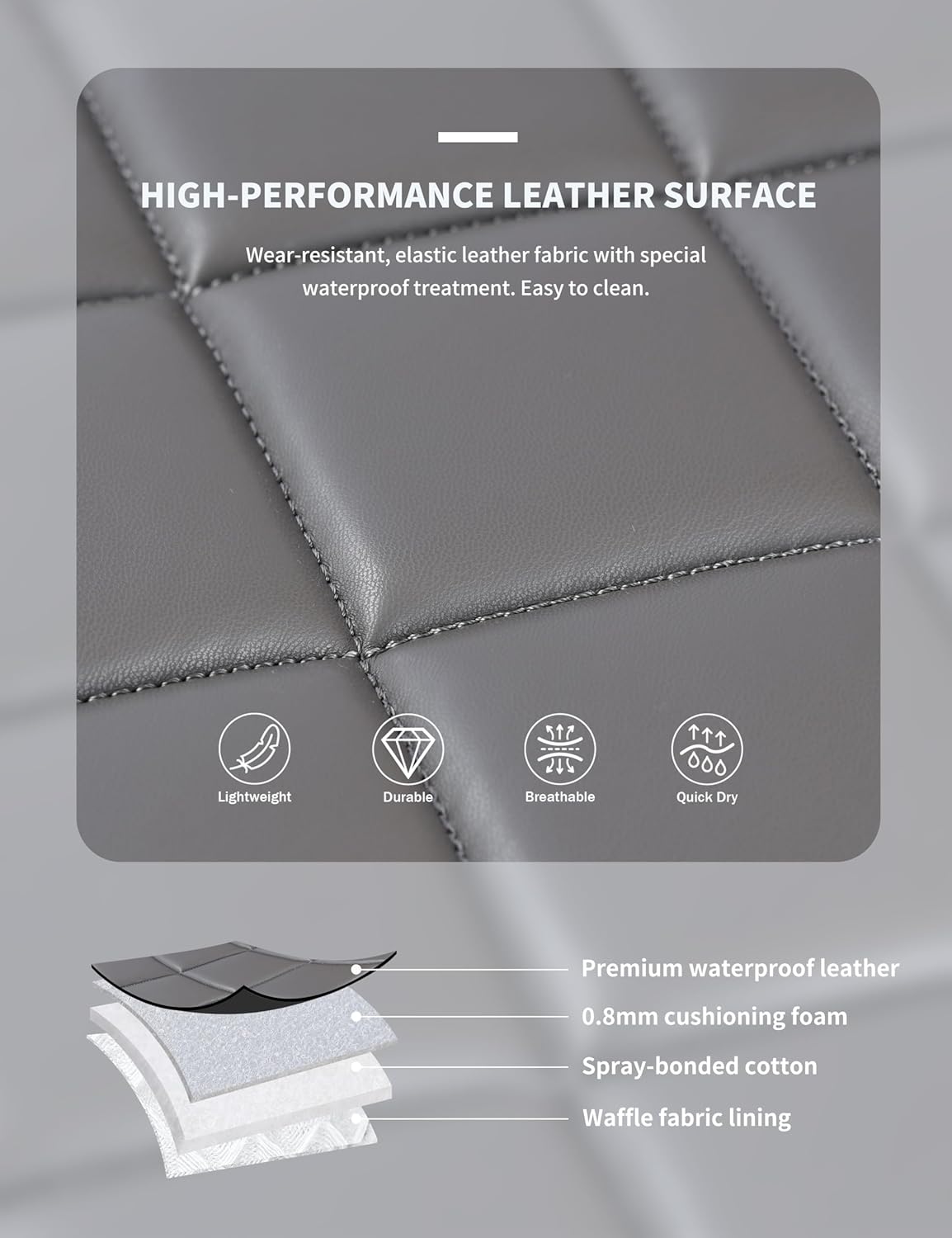 Harrison Howard Dressage Saddle Pad High-Performance Leather Saddle Pad for Horse Riding with Excellent Shock Absorption