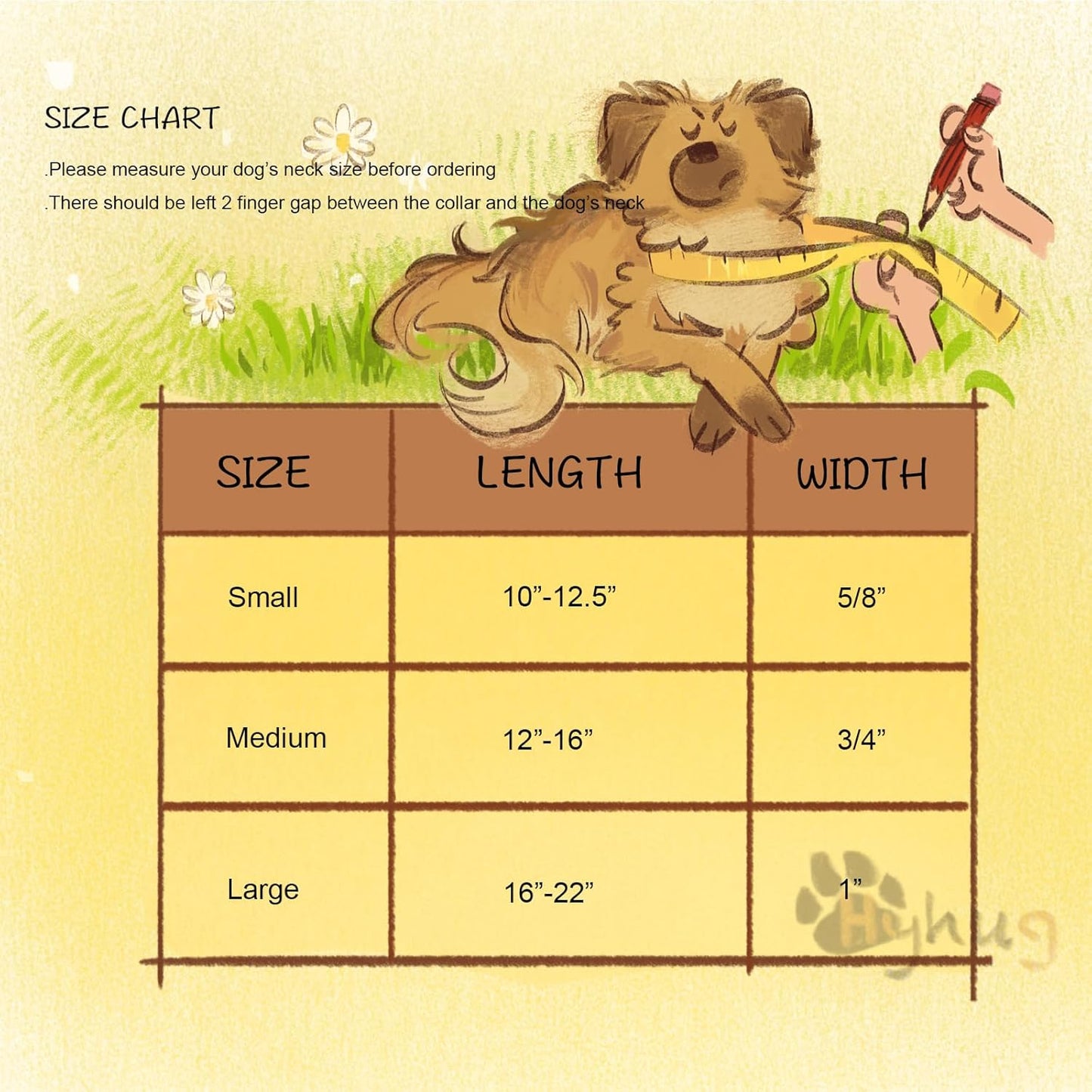 Hyhug Pets Classic Regular Solid Color Puppy Dog Collar (Small, Red)