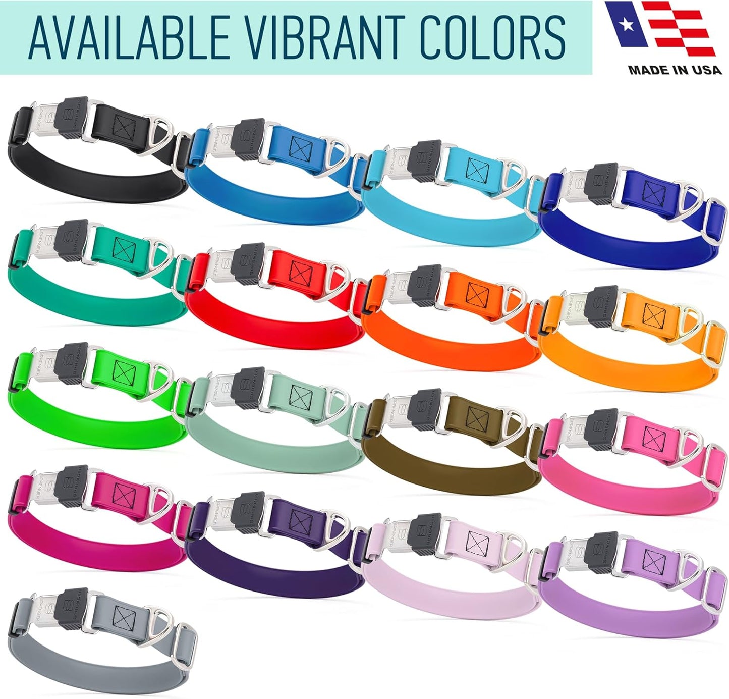 Dogline Biothane Waterproof Dog Collar with Herm Sprenger Stainless Steel Quick Release Buckle – Heavy Duty Tactical Durable Collar for Dogs – Comfortable and Safe Pet Collar, W 3/4" L 12-19", Pink