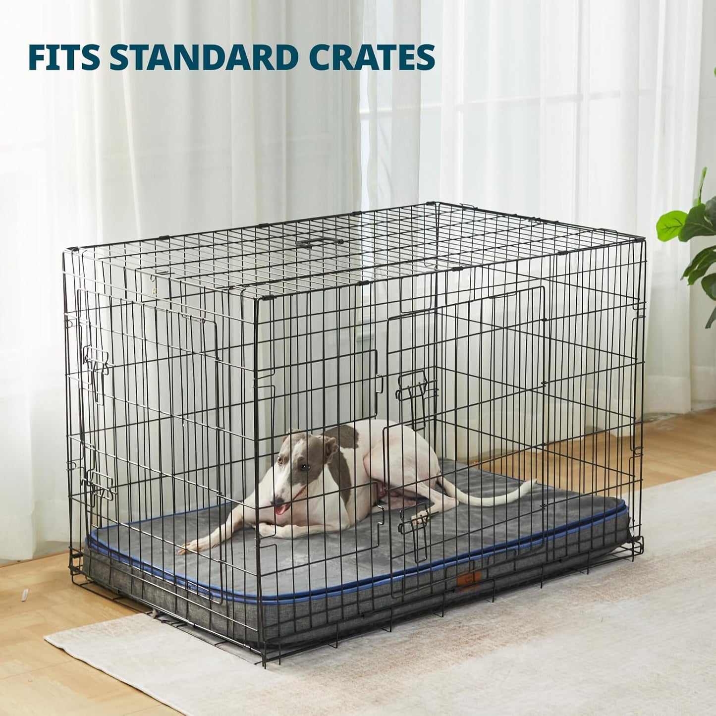 Memory Foam Large Dog Bed - 4” Thick Orthopedic Beds for Large Dogs - Waterproof Dog Bed with Removable Washable Cover & Wrap-Around Zipper - Ultimate Comfort and Easy Maintenance