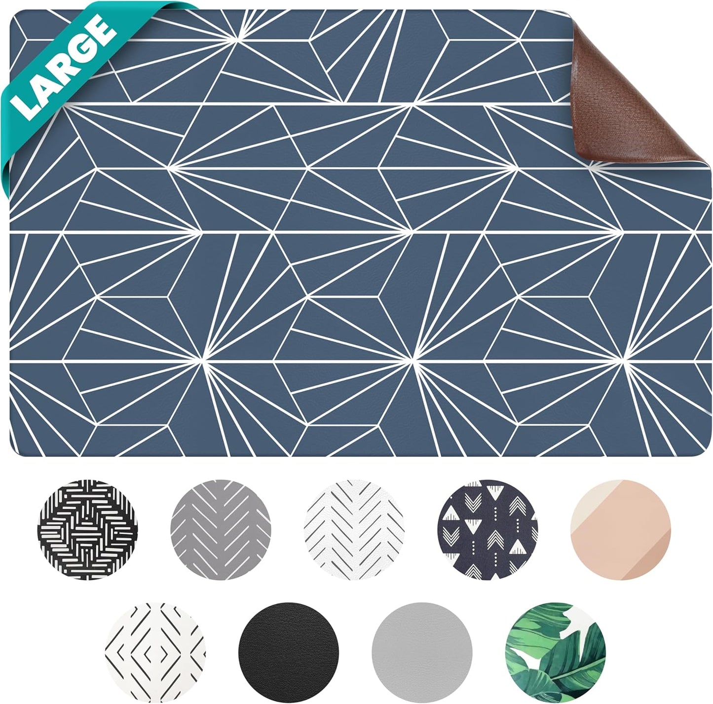 NALALAS Large Dog Mat for Food and Water, Cat Feeding Mat | Large Waterproof Dog Bowl Mat | Non-Slip Pet Food Mat for Floors | Pet Mats for Food and Water | Easy to Clean