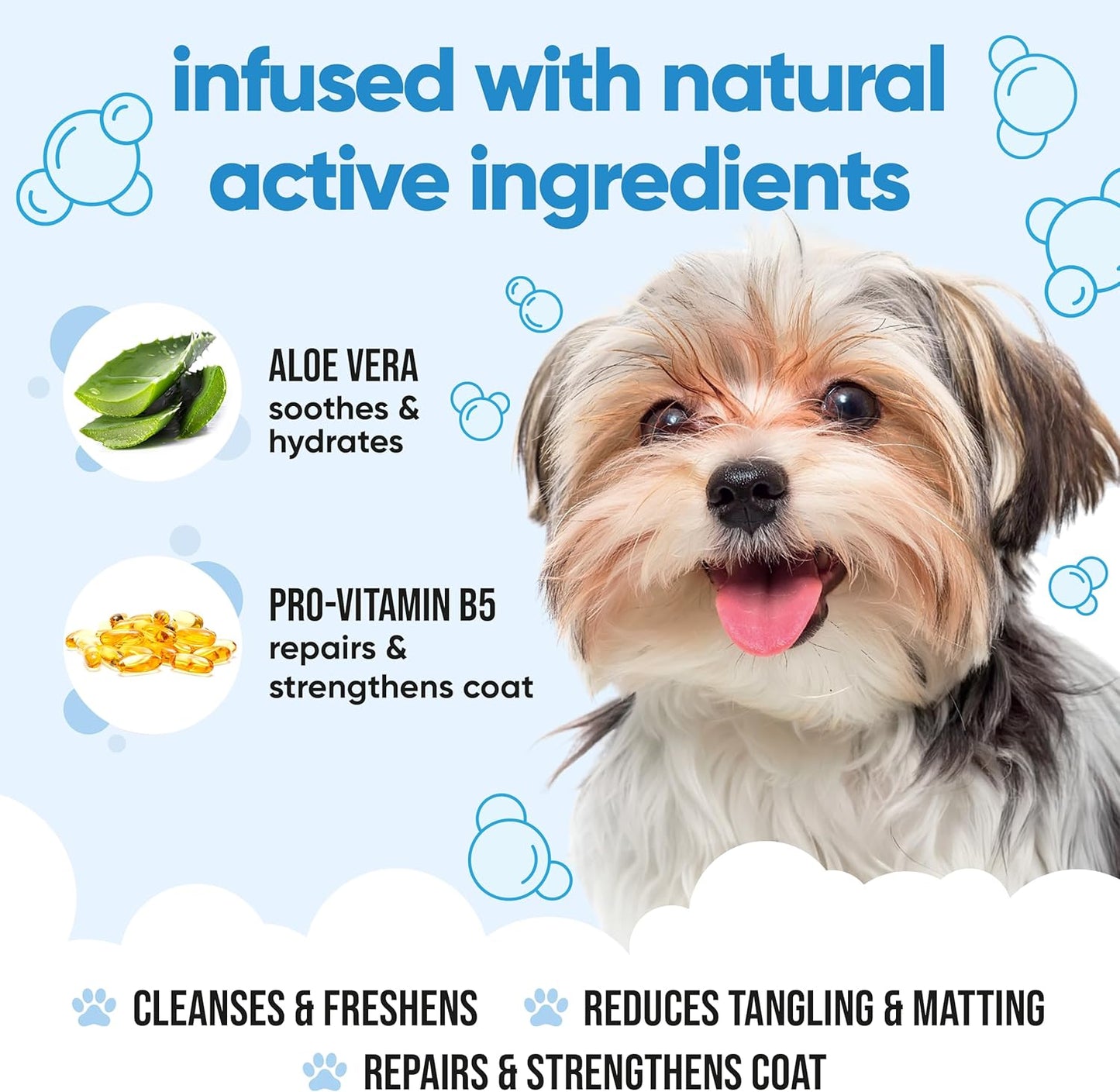 Bubblegum Dog Shampoo by Buddycare | Deep Cleansing Shampoo for Dogs | Bubblegum Scented | with Aloe Vera and Pro Vitamin B5 (169.07oz)