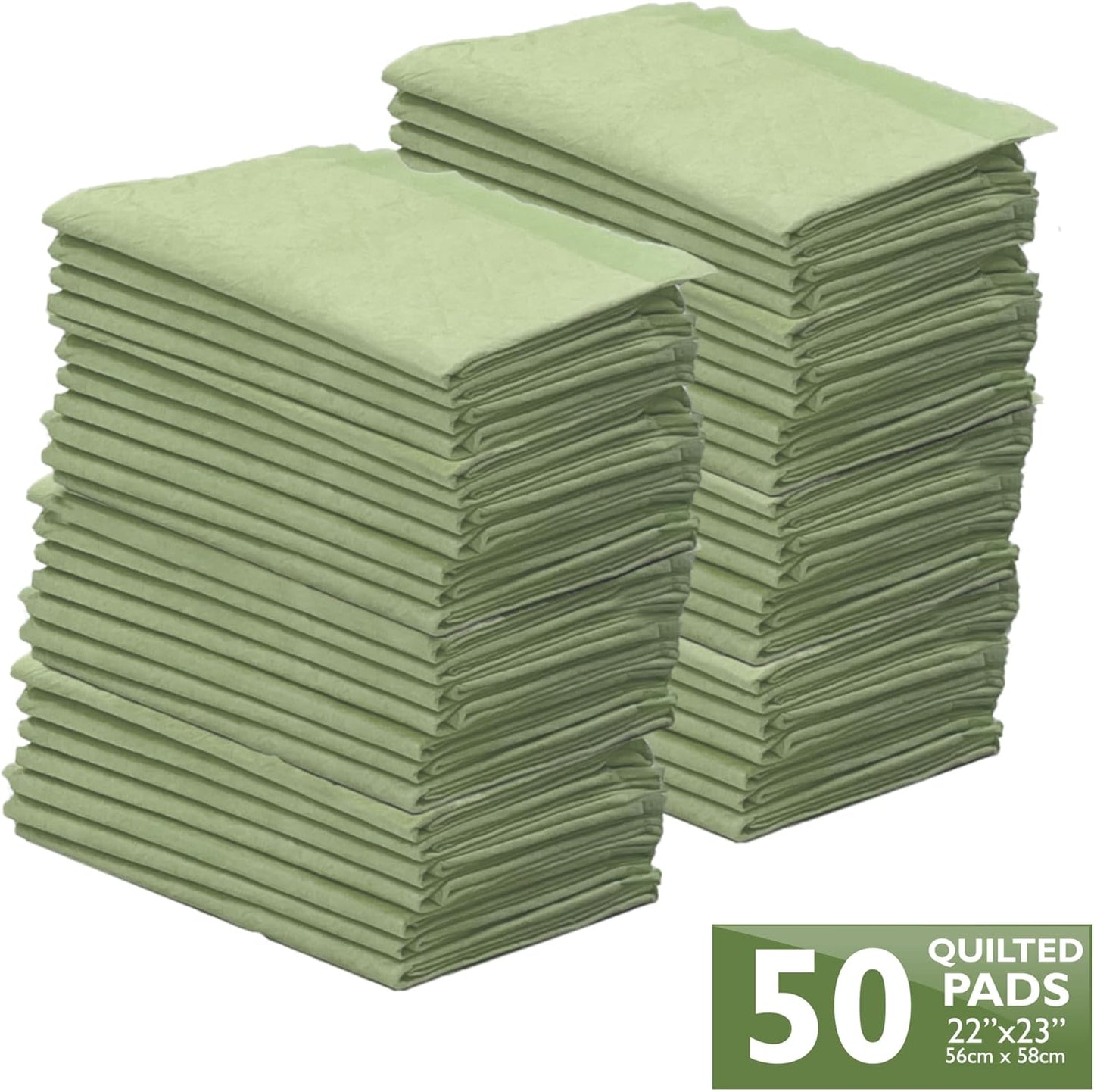 Four Paws Wee-Wee Superior Performance Bamboo Pee Pads for Dogs, Earth Friendly Dog & Puppy Potty Training Pads, Crate Liners, Housebreaking Supplies, 22" x 23" (50 Count)