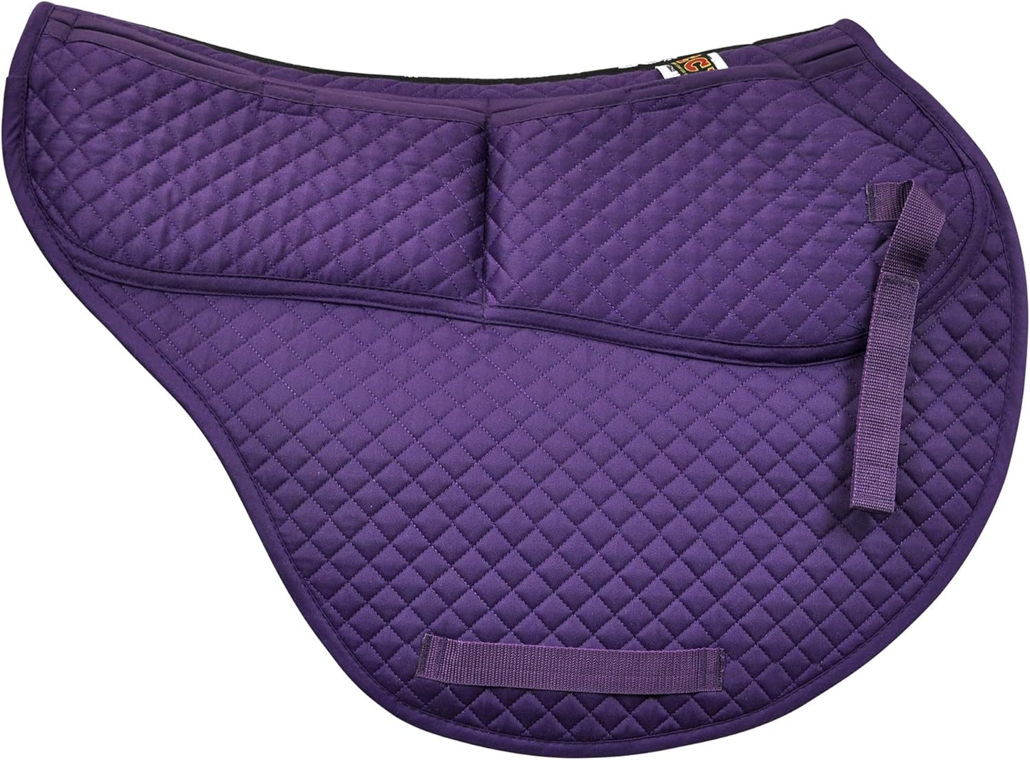 ECP Equine Comfort Products All-Purpose Contoured Correction Saddle Pad with Adjustable Memory Foam Inserts for Custom Support, Non-Slip, Shock Absorbing, 22” Spine, 19.5” Drop