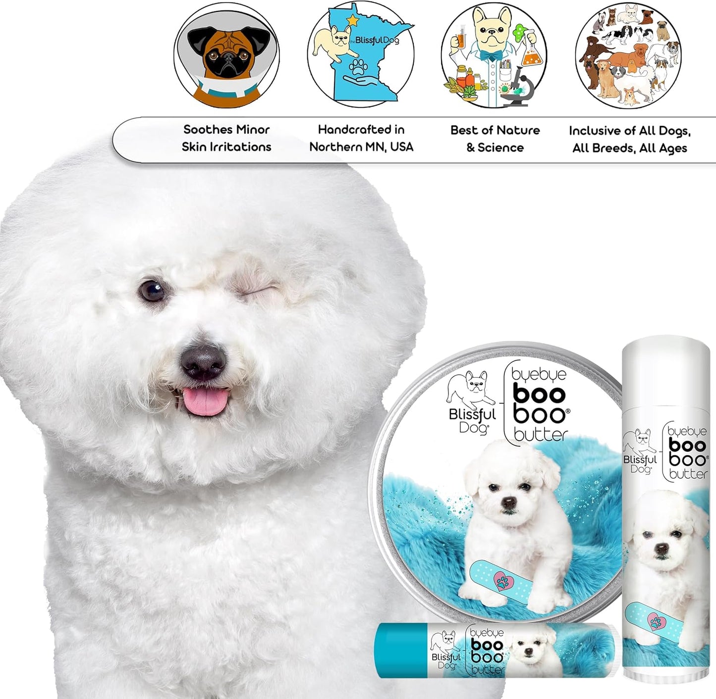 The Blissful Dog Bichon Frise Boo Boo Butter, 4-Ounce
