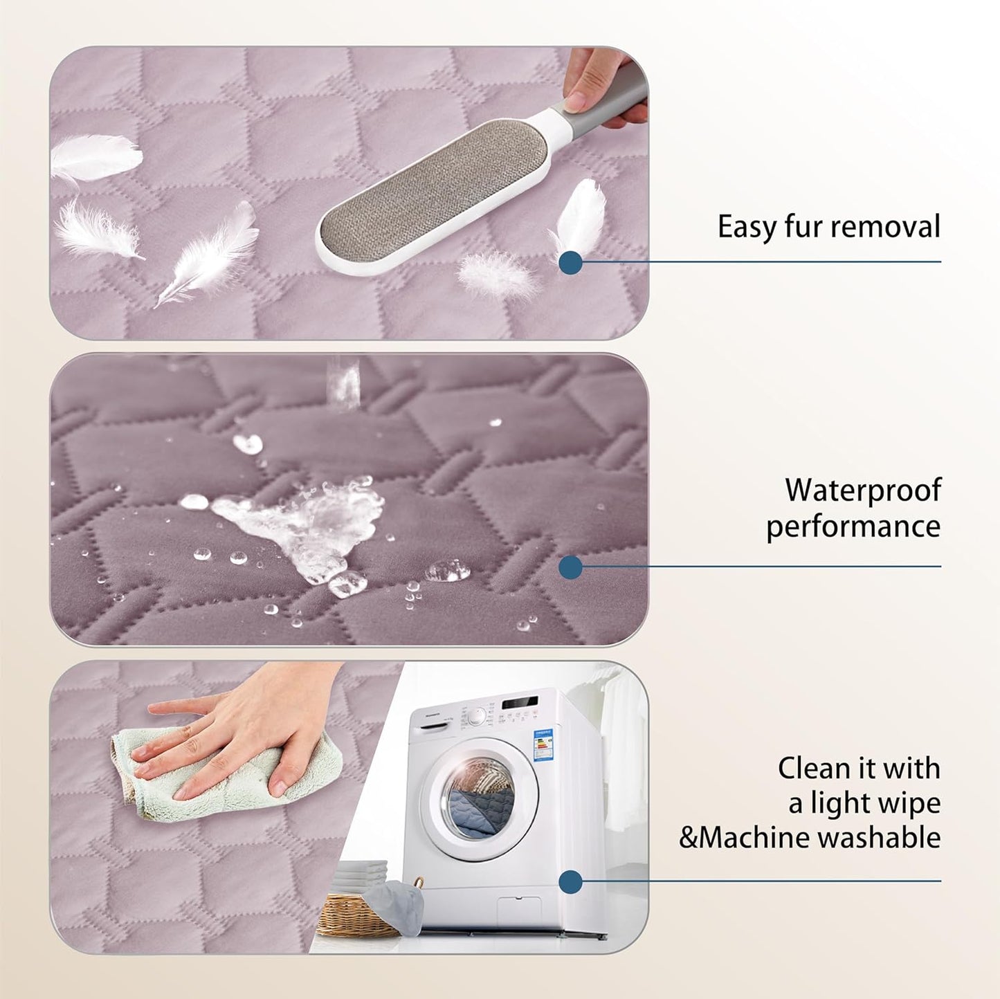 gogobunny 100% Double Sided Waterproof Dog Blanket Soft Pet Bed Cover Reversible Protect Furniture Couch Sofa Car for Puppy Large Dog Cat (Dark Sea Fog/Light Sea Fog, 30x70 Inch (Pack of 1))