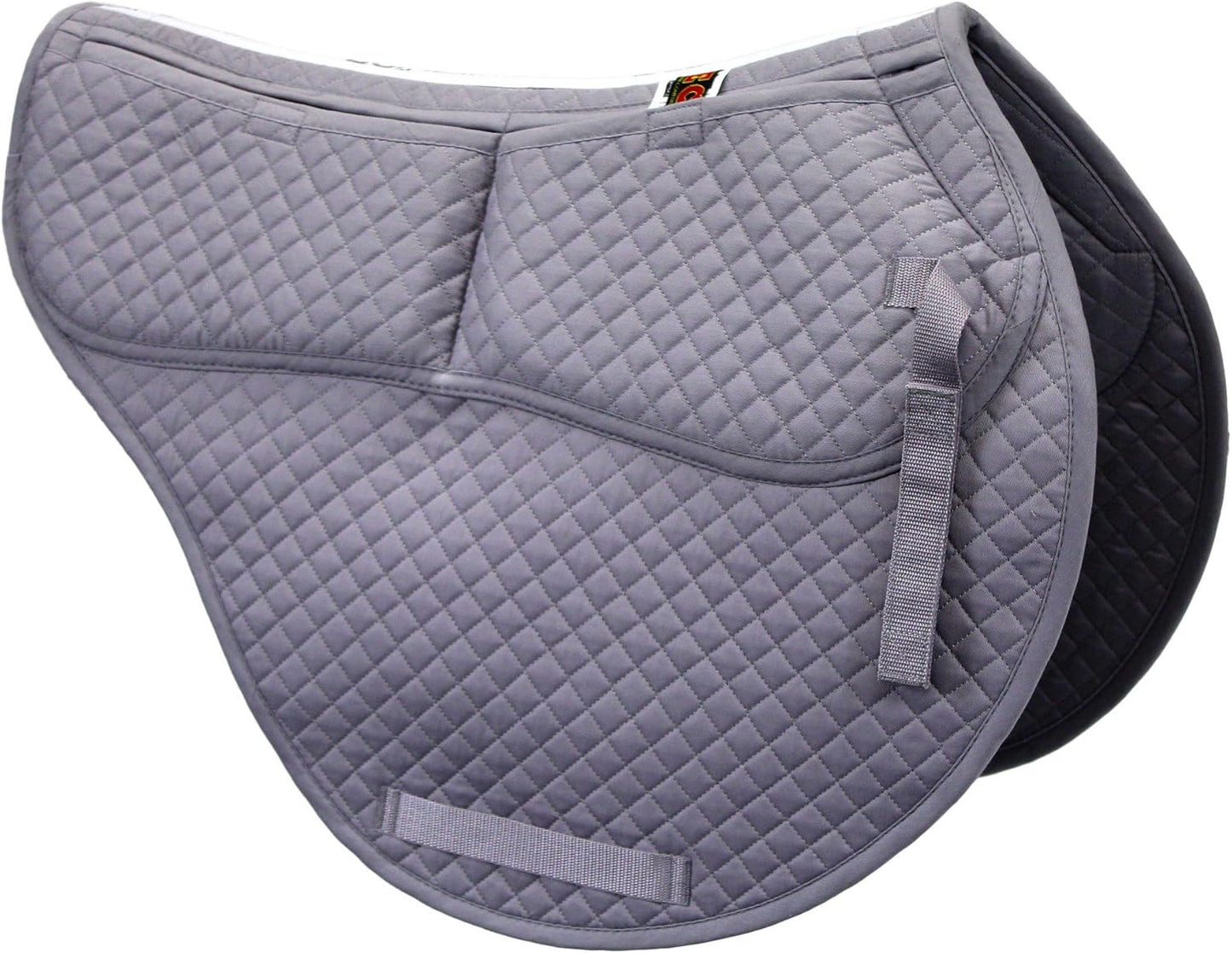 ECP Equine Comfort Products All-Purpose Contoured Correction Saddle Pad with Adjustable Memory Foam Inserts for Custom Support, Non-Slip, Shock Absorbing, 22” Spine, 19.5” Drop