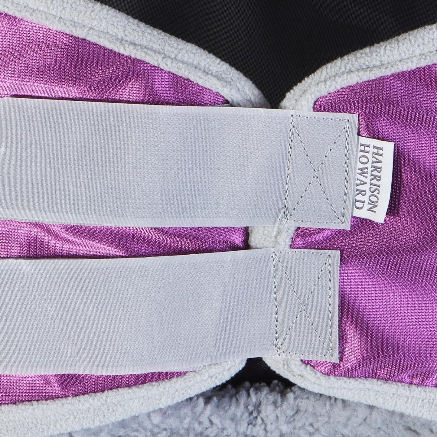 Harrison Howard CareMaster Pro Luminous Horse Fly Mask Large Eye Space Standard with Ears UV Protection for Horse Dark Magenta Medium Cob