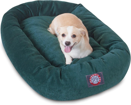 Majestic Pet Villa 32 Inch Shredded Memory Foam Dog Bed for Medium Sized Dogs 32x23x7 Inch–Orthopedic Dog Bed - Durable Pet Bed - Washable Medium Pet Bed with Head Support-Marine