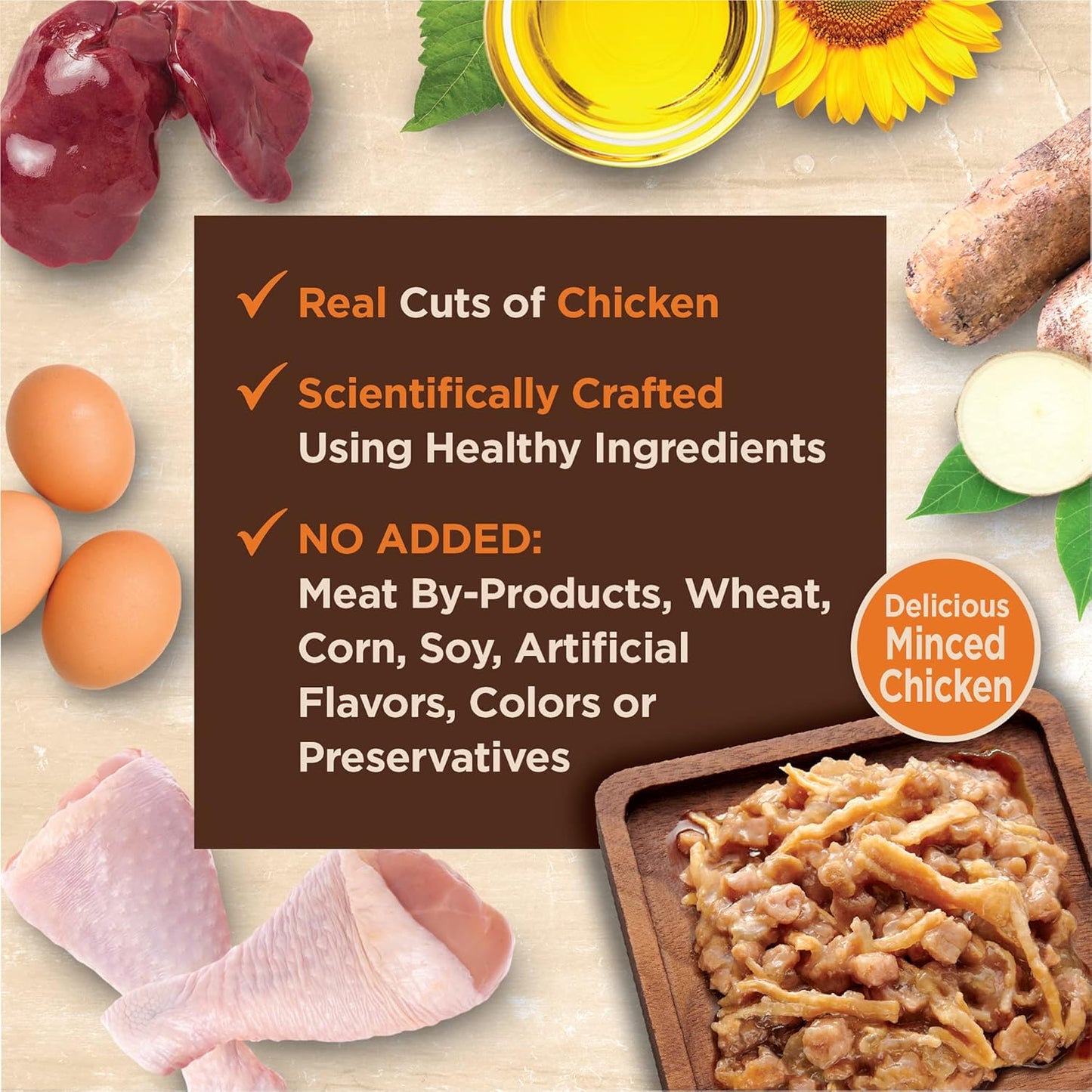 Wellness CORE Tiny Tasters Minced Adult Wet Cat Food, Natural, Protein-Rich, Grain Free, 1.75-Ounce Pouch, 12 Pack, (Chicken)