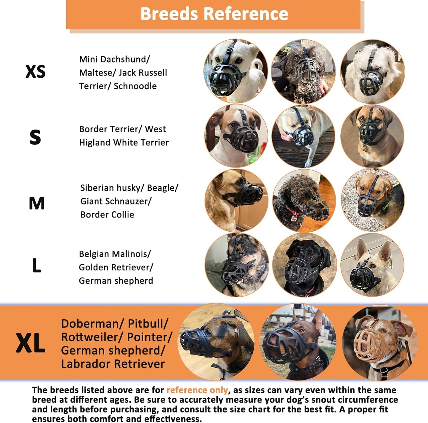 BARKLESS Dog Muzzle, Basket Muzzle for Biting, Chewing and Scavenging, Humane Cage Mouth Cover, Perfect for Grooming and Training Large Aggressive Reactive Dogs (XL, Brown)