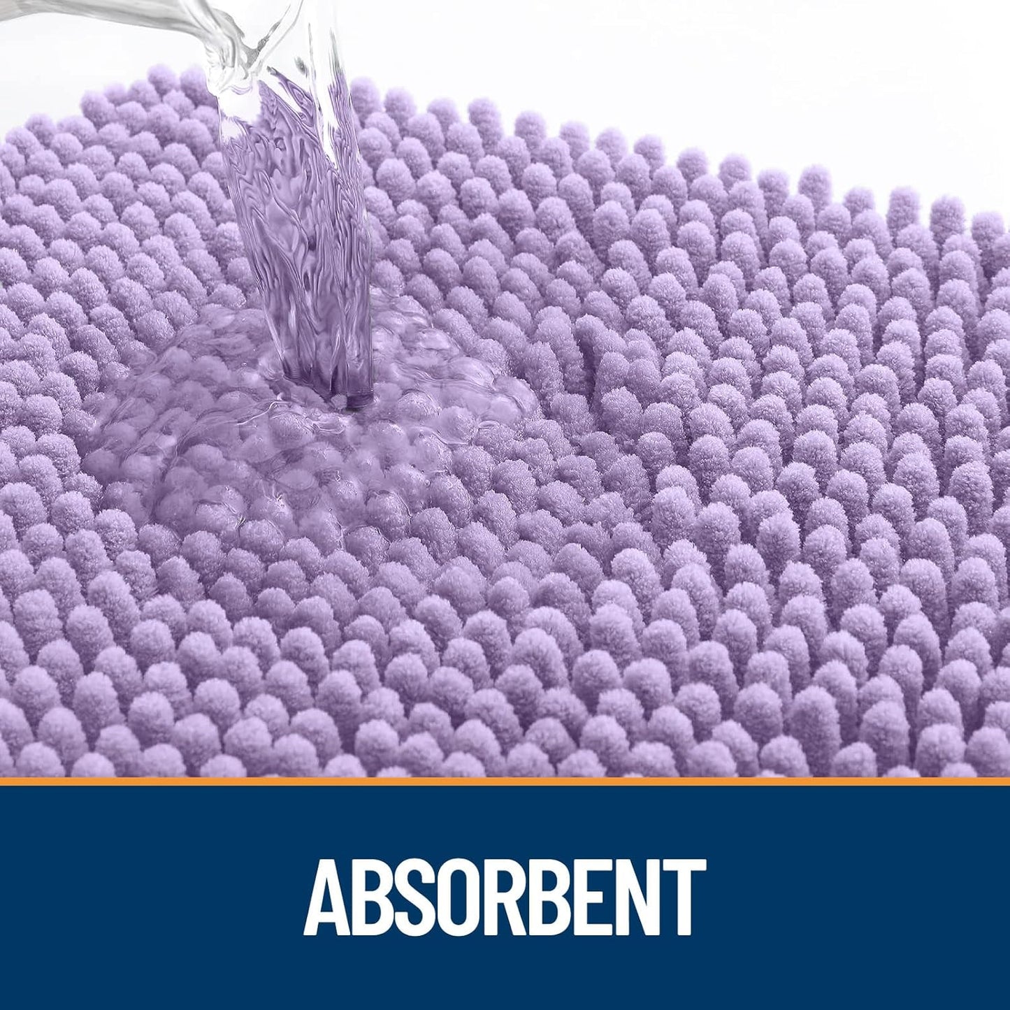 OLANLY Dog Door Mat for Muddy Paws 40x32, Absorbs Moisture and Dirt, Absorbent Non-Slip Washable Doormat, Quick Dry Chenille Mud Mat for Dogs, Entry Indoor Entryway Carpet for Inside Floor, Lavender