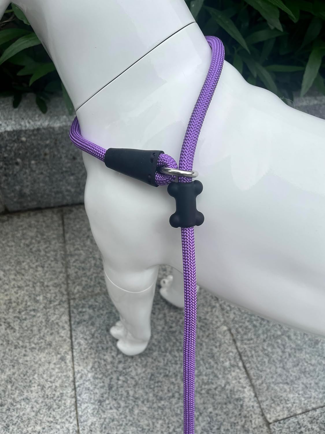 Slip Lead Dog Leash，Strong Nylon Rope Leash and Padded Handle,No Pull Outdoor Walking Training Lead for Small Medium Large Dogs(Purple,1/2"×4ft)