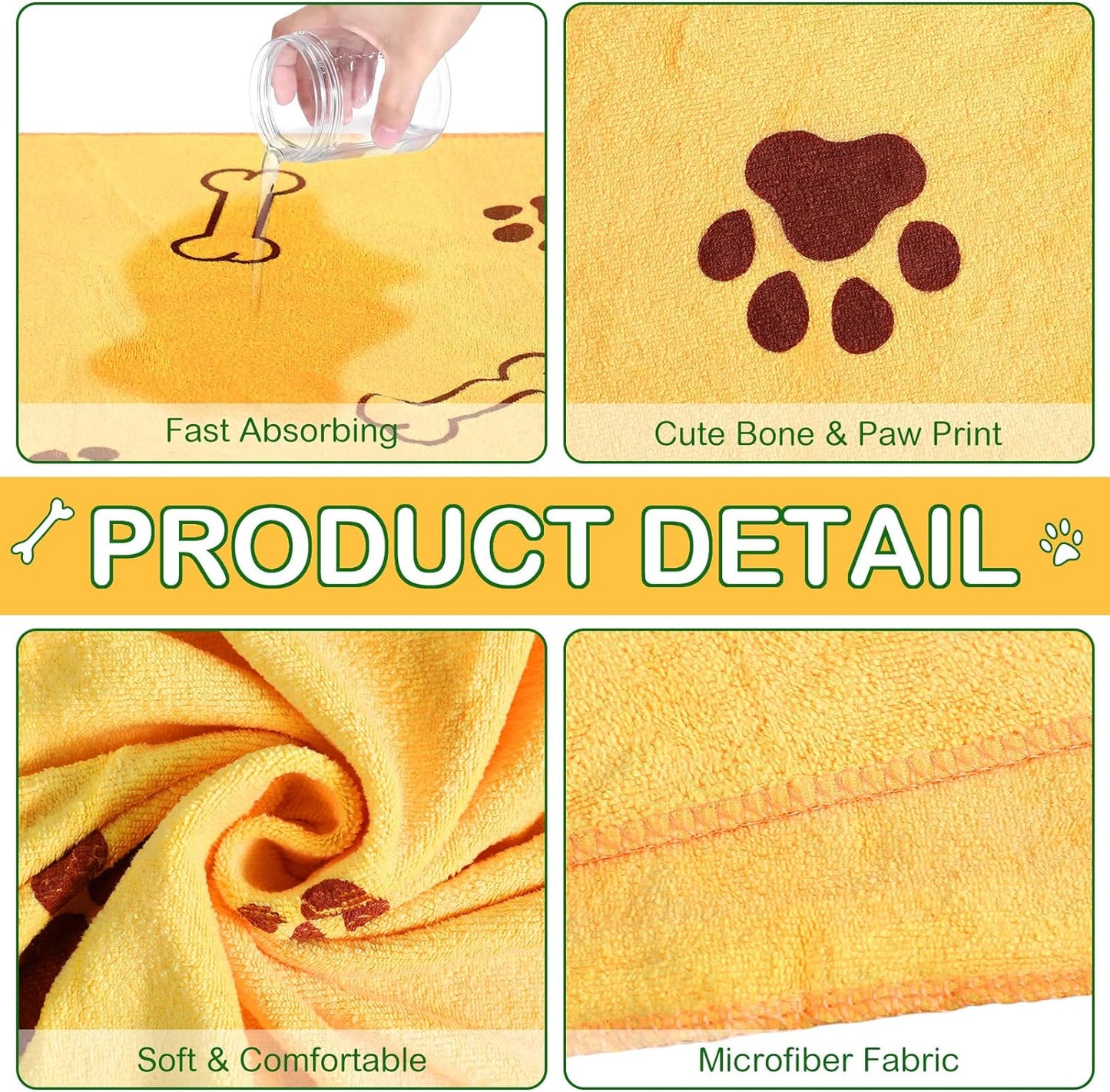 Chumia 8 Pcs Dog Towels for Drying Dogs Cats Pet Towels Bulk Puppy Microfiber Quick Drying Paw Bath Bathing Supplies Absorbent for Medium Pets(Colorful,18 x 28 Inch)
