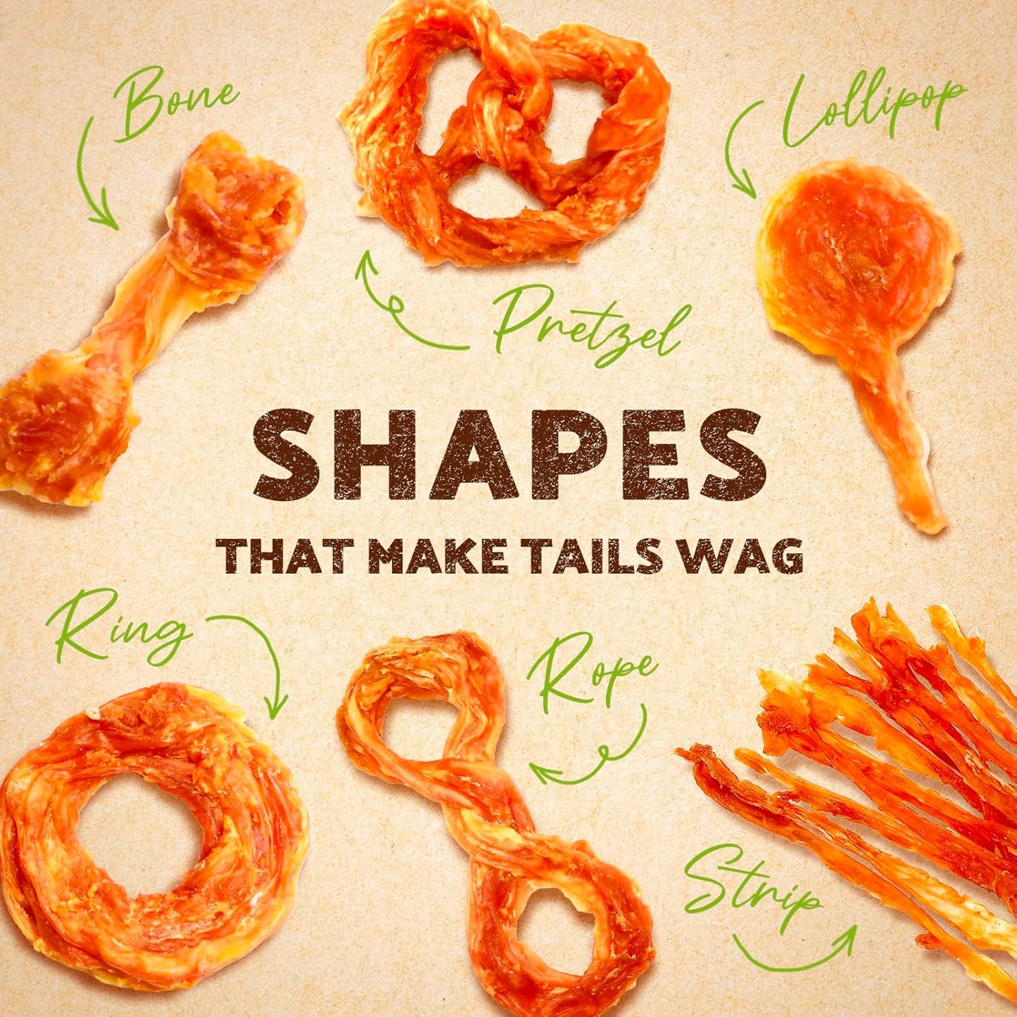 AFreschi Turkey Tendons for Dogs, USA-Sourced, Healthy Dog Treats, Rawhide-Free Puppy Chews, Long Lasting, All Natural, Hypoallergenic Dog Treats for Large Breeds, 10 oz Pack Variety (L)