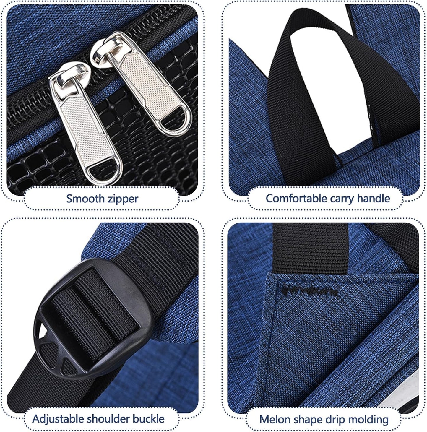 Pet Backpack, Airline Approved Dog Backpack, Cat Bag for Travel Hiking Bike Riding Walking Outdoor, Cat Backpack with Breathable Mesh(Blue)