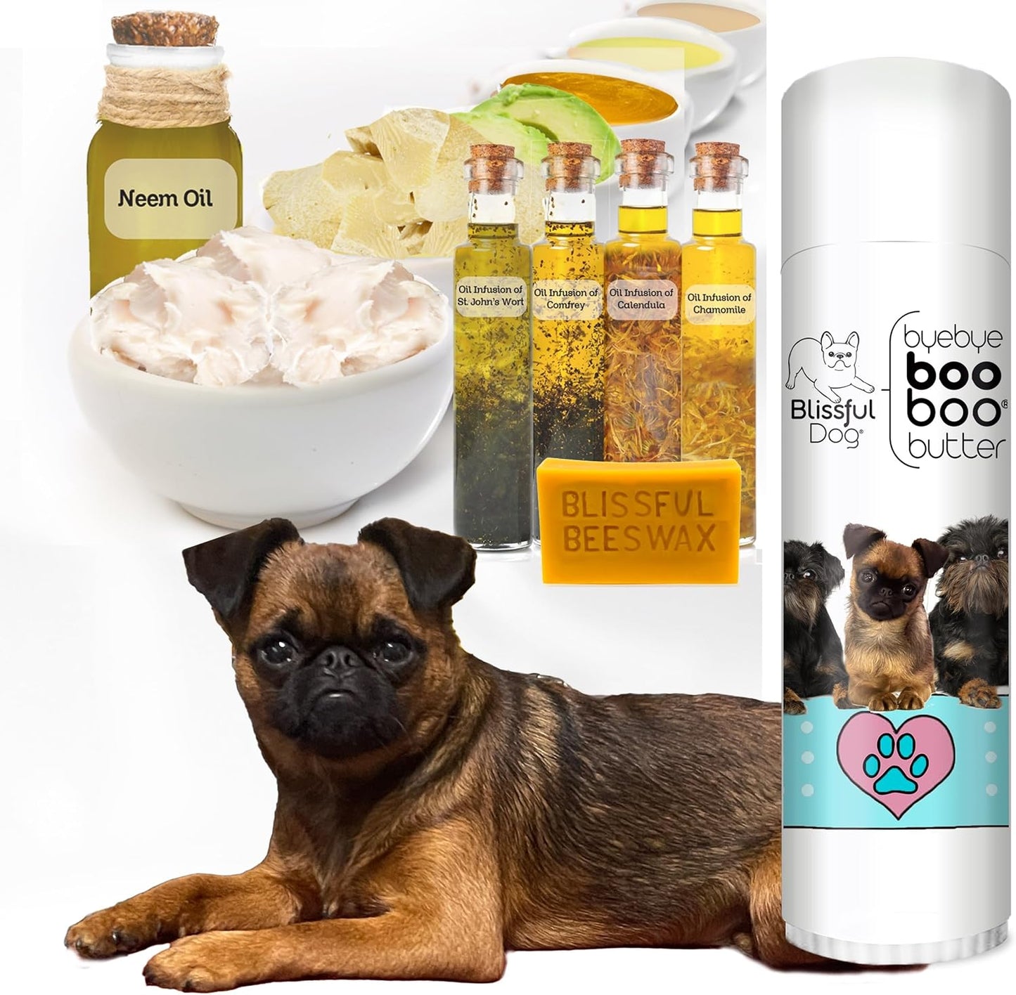 The Blissful Dog Brussels Griffon Boo Boo Butter, 0.50-Ounce