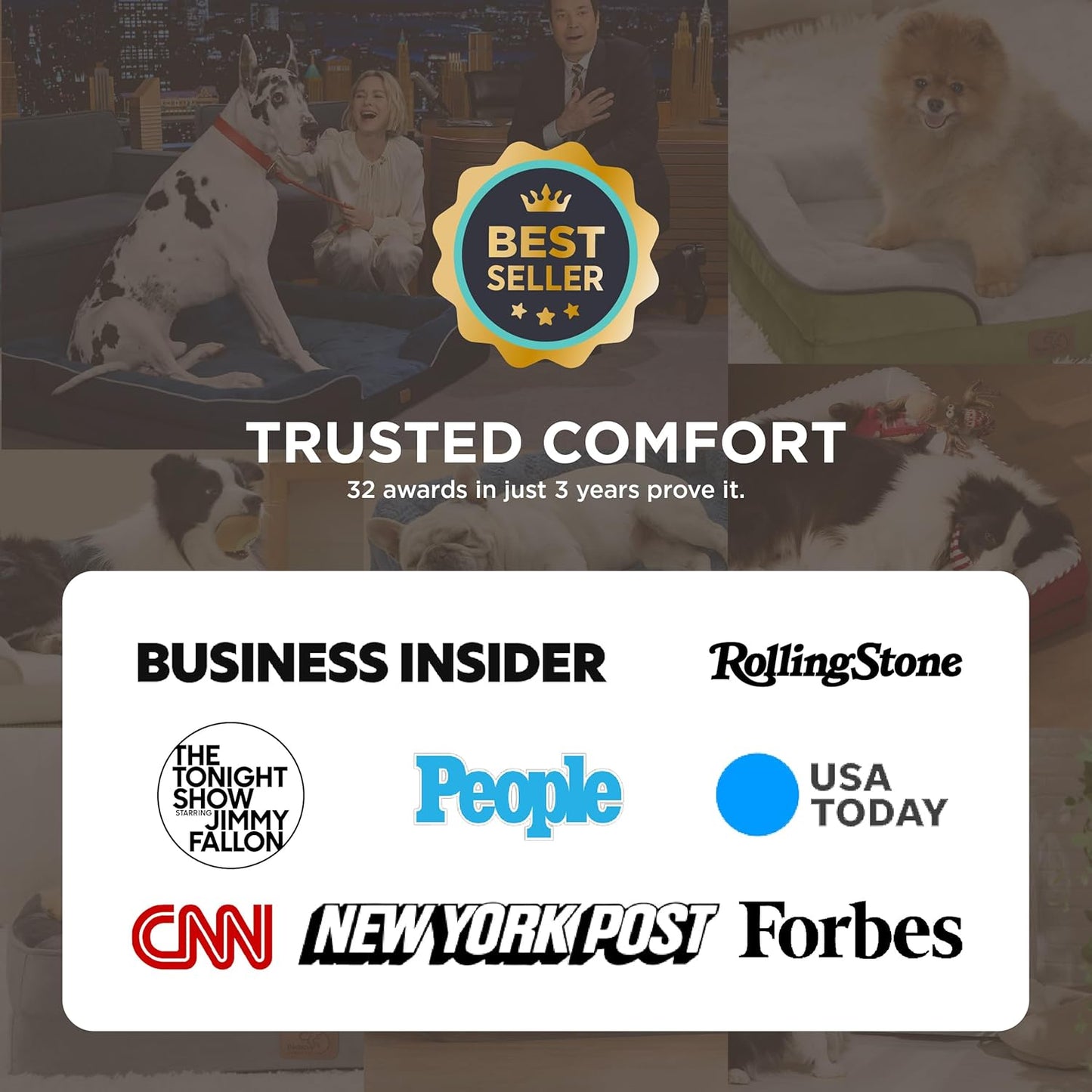 Bedsure Orthopedic Dog Beds Large Sized Dog - Washable Large Dog Cat Bed Waterproof, Comfort Dogs Couch Sofa with Washable Removable Cover, Pet Bed with Nonskid Bottom, Boreal Canopy Green, 35"