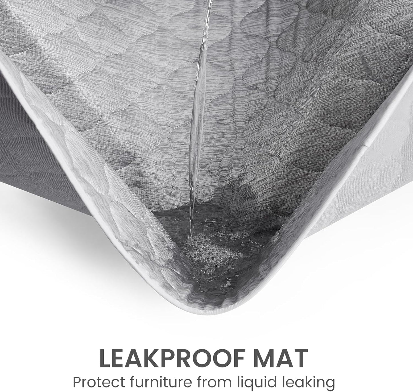 Cozy Bliss Leakproof Cooling Blanket for Large Dogs – Q-Max>0.4, Durable & Washable Dog Cooling Mat for Hot Weather, Soft Pet Throw & Couch Protector for Multiple Pets 60x80 Inch, Heather Silver Grey