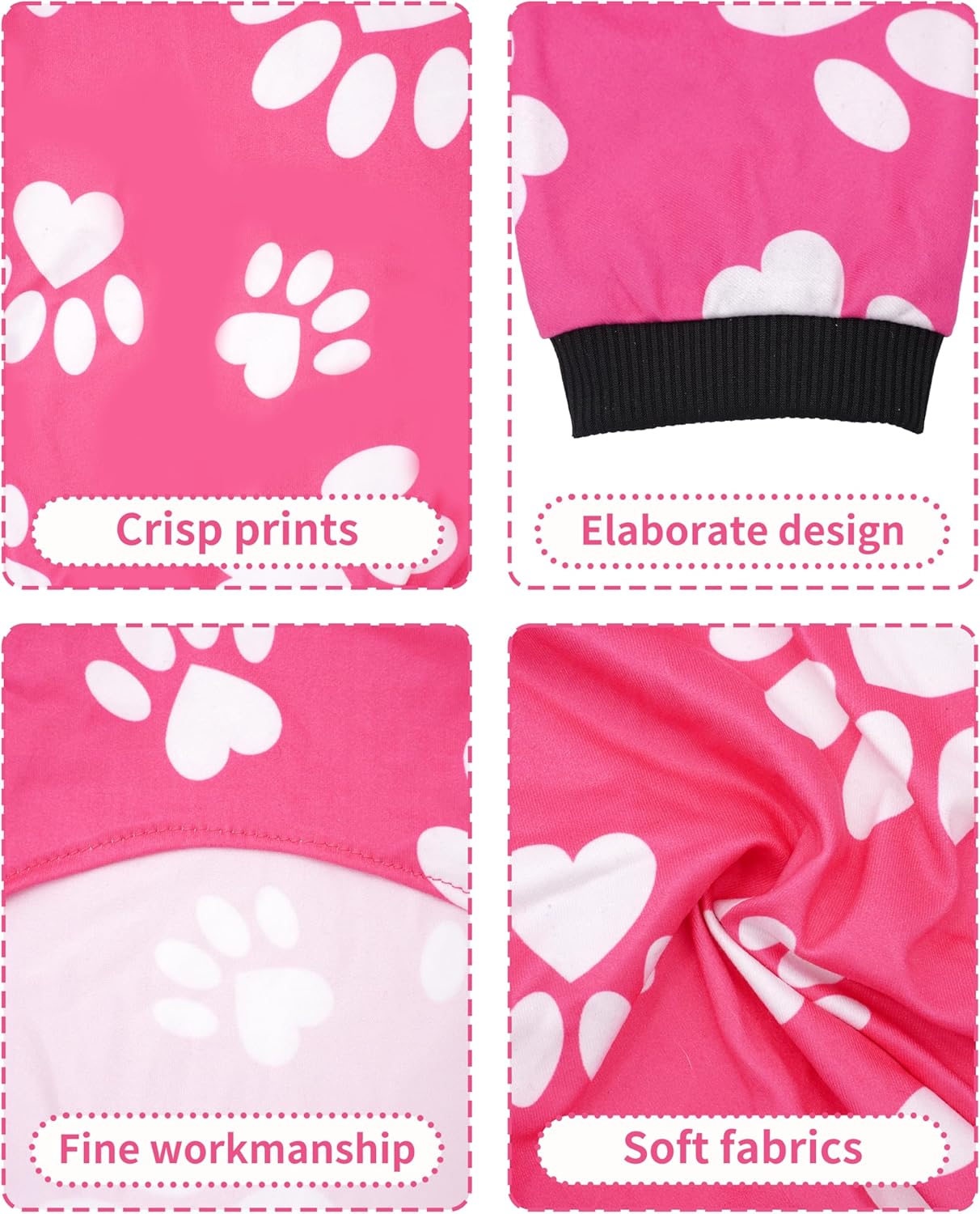 PET SHOW 4 Pack Small Dog Pajamas Girl Doggies Soft Stretchy PJs Floral Paw Jumpsuit Puppy Cats Kitten Doughnut Ice Cream Onesies Outfits with Sleeve Pets Breathable Summer Clothes Costume XS
