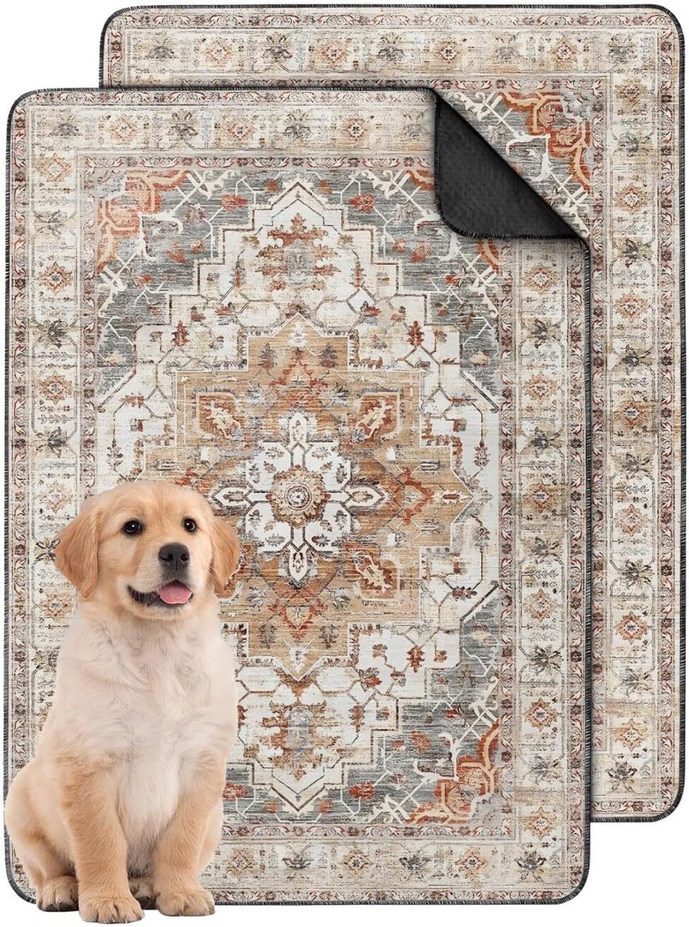 Washable Pee Pads for Dogs 2 Pack, Absorbent Reusable Puppy Pads Waterproof, Leakproof & Non-Slip Whelping Pad, Potty Training Pads for Dogs Playpen Mat 24x36