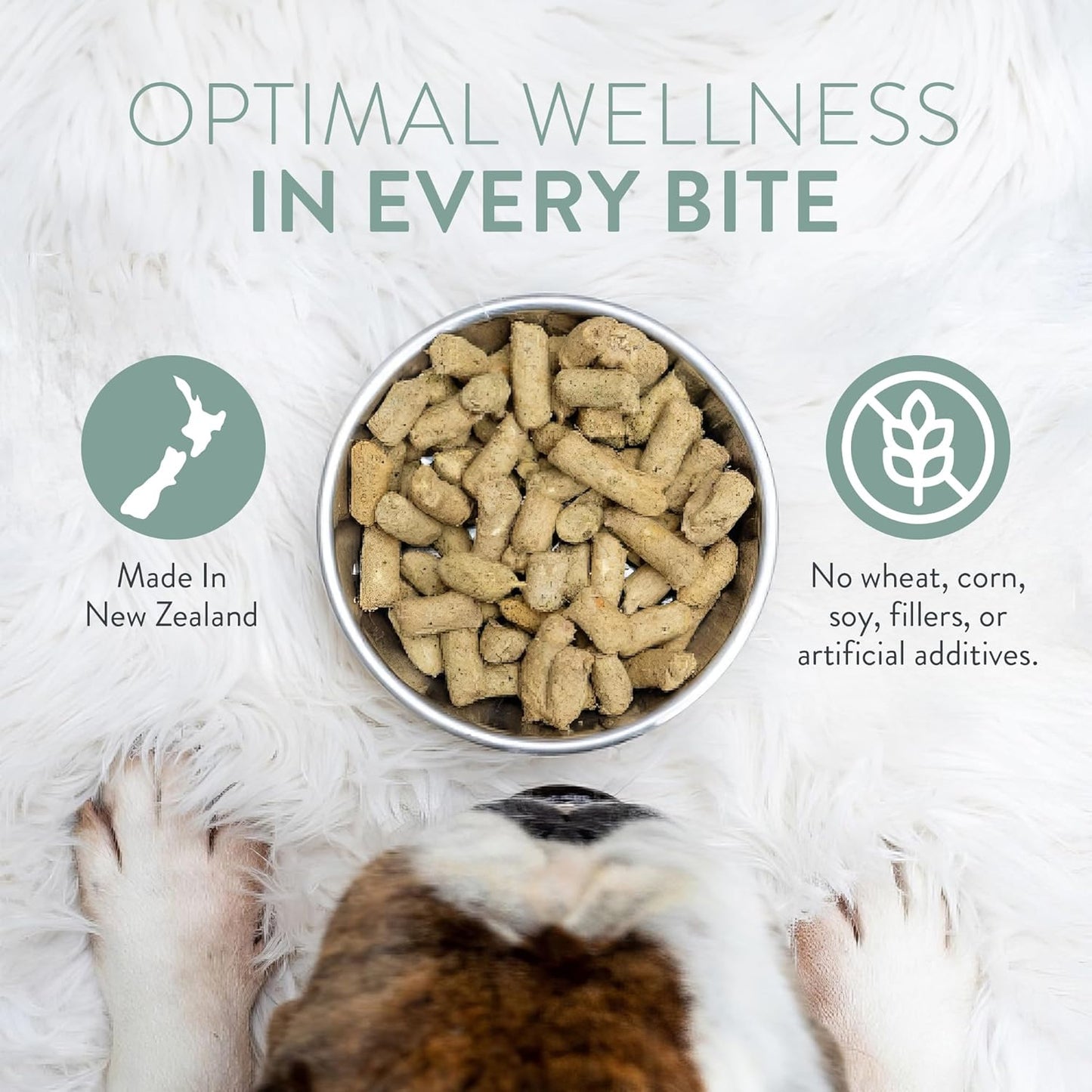 Woof Freeze Dried Dog Food - Chicken Recipe, High Protein, Dog Food Topper & Dog Treats, All Life Stages, 1.76 oz