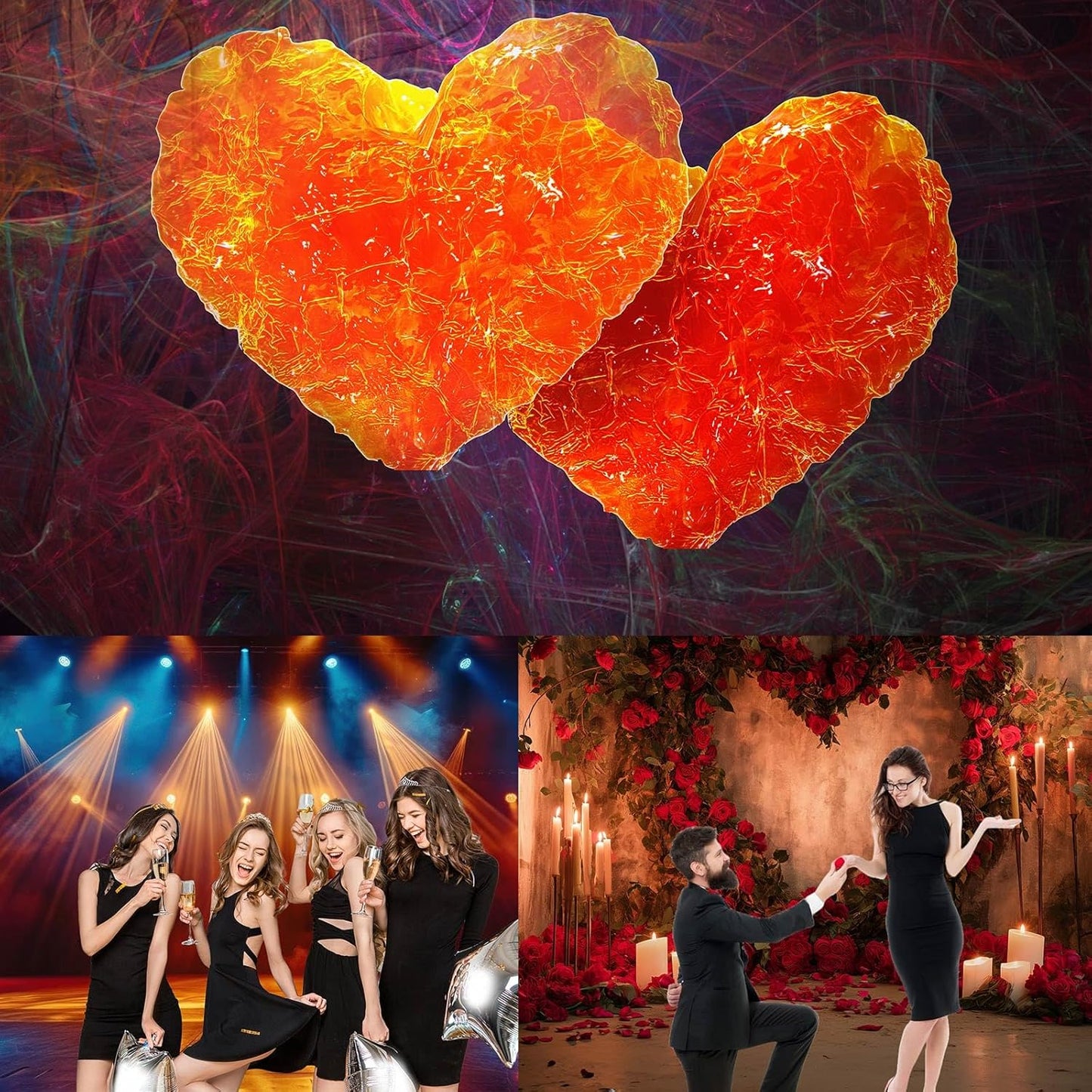 Mushroom Aquarium Background Abstract Glowing Fantasy Mushrooms Terrarium Background Mysterious Forest Magical Night In Circle Shape Crystal Glass Fish Tank Backdrop Decorations Vinyl 36x24in