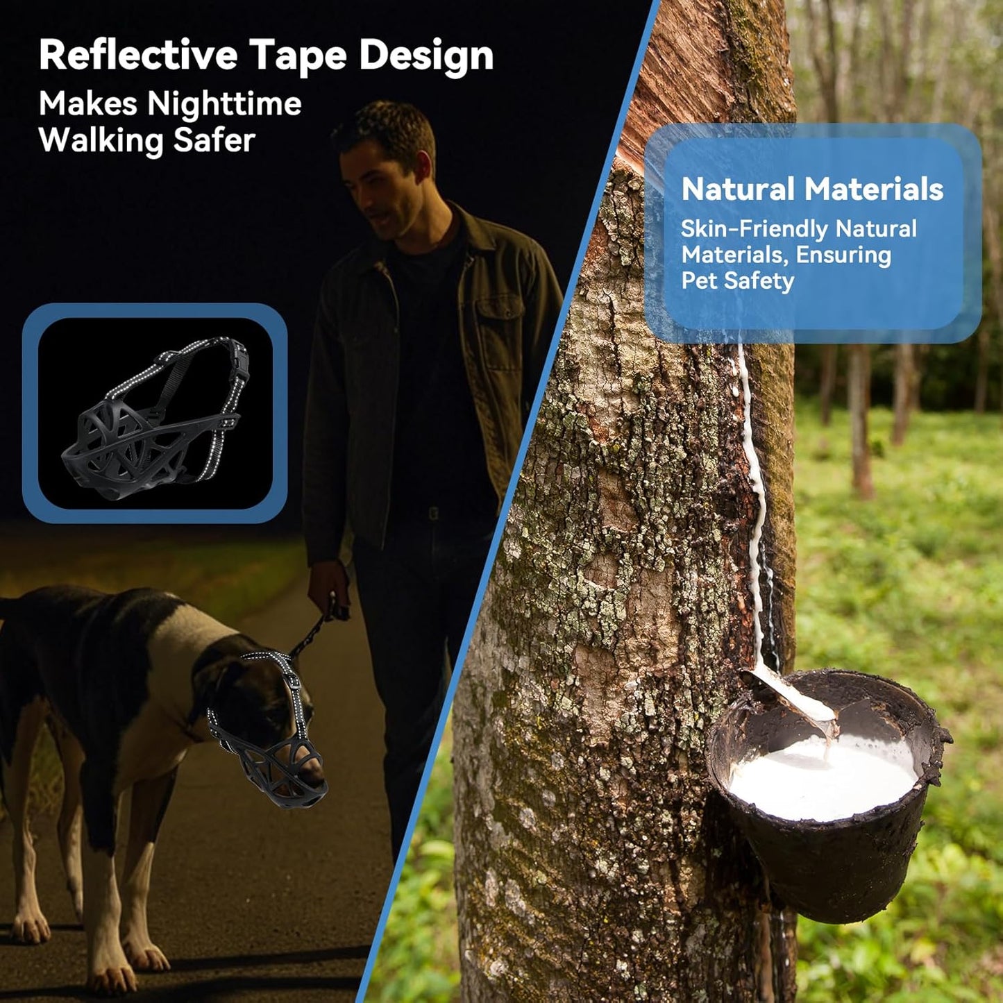 Dog Muzzle for Large Dogs, Breathable Basket Muzzles for Small, Medium and X-Large Aggressive Dog, Allows Panting Drinking, Suitable for Grooming Trimming Training (Black, XL)