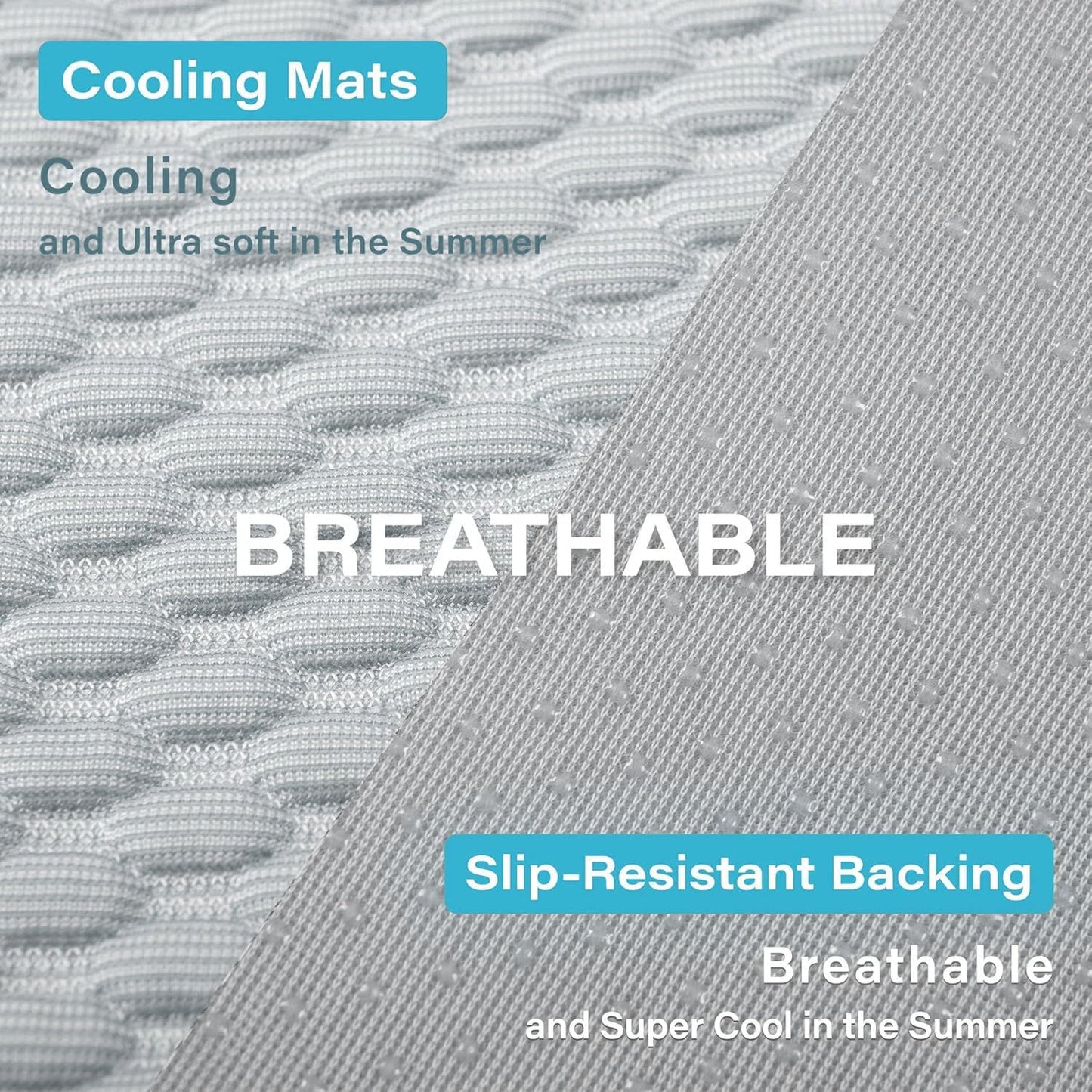 MICROCOSMOS Pet Cooling Mat & Sleeping Pad- Breathable Bubble Surface, EZ Clean. Keep Cooling for Pets, Kids and Adults in Summer.(GreyWhite, 36" x 24")